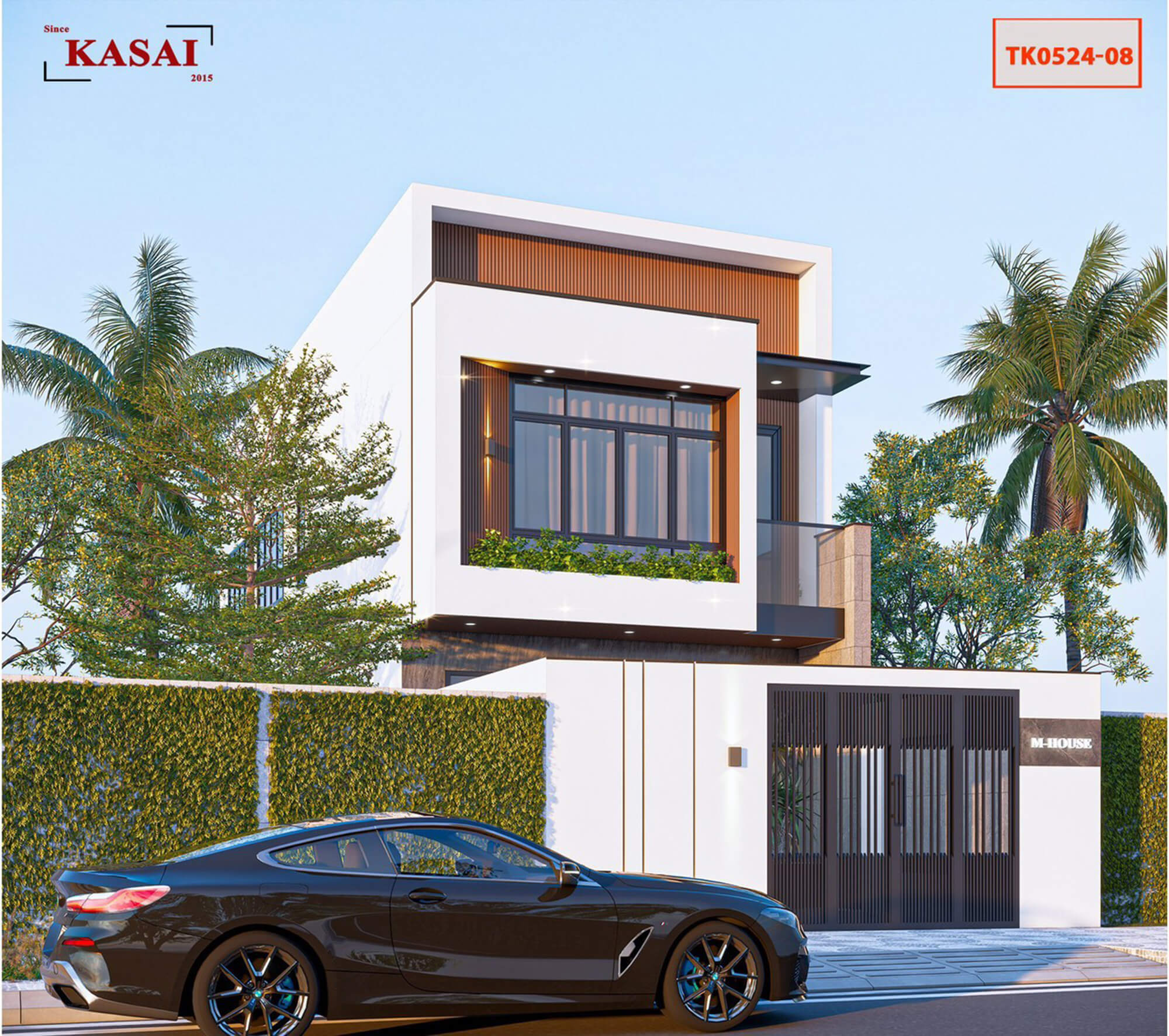 Thiết kế nhà 2 tầng 6x20