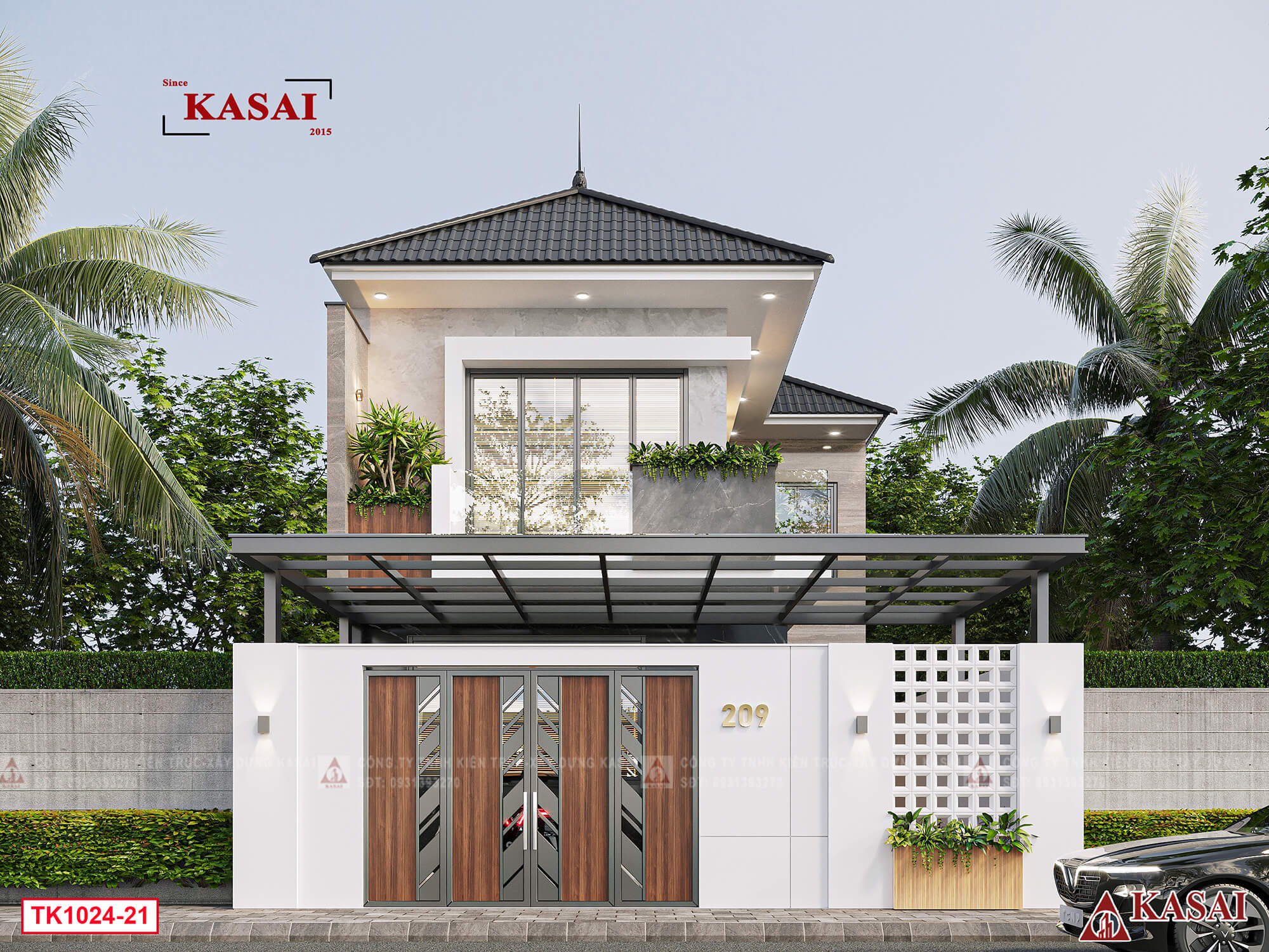 Thiết kế nhà 7x13m 2 tầng