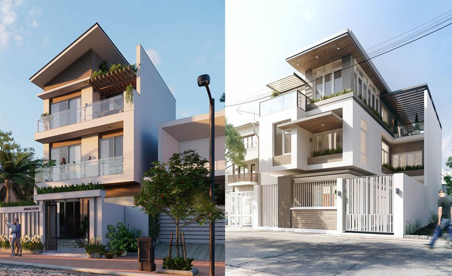 Thiết kế nhà mặt tiền 8m sâu 10m 3 tầng
