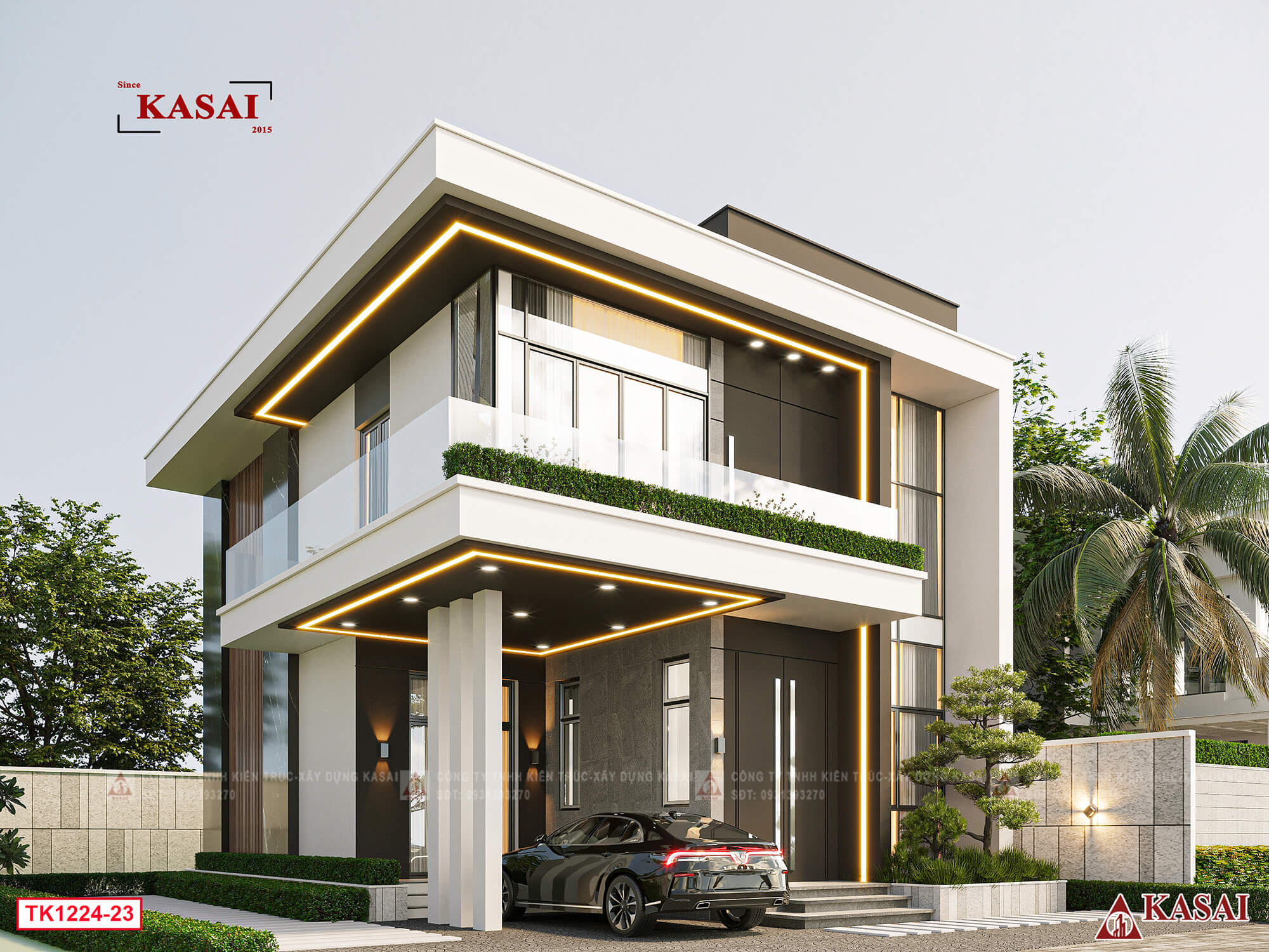 Thiết kế nhà mặt tiền 8m sâu 10m