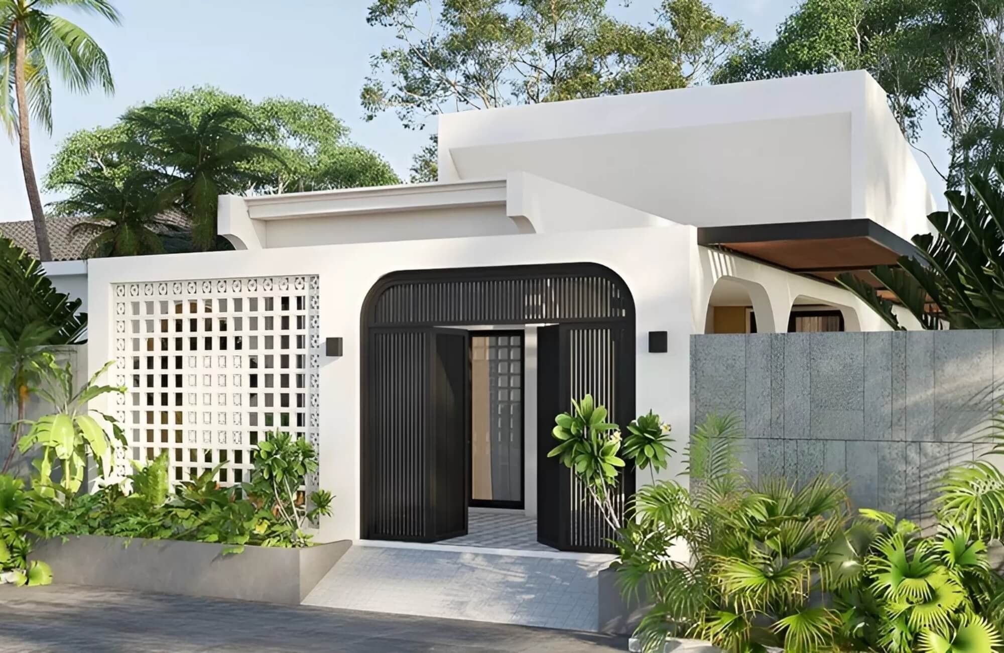 Thiết kế nhà ngang 8m sâu 10m 1 tầng