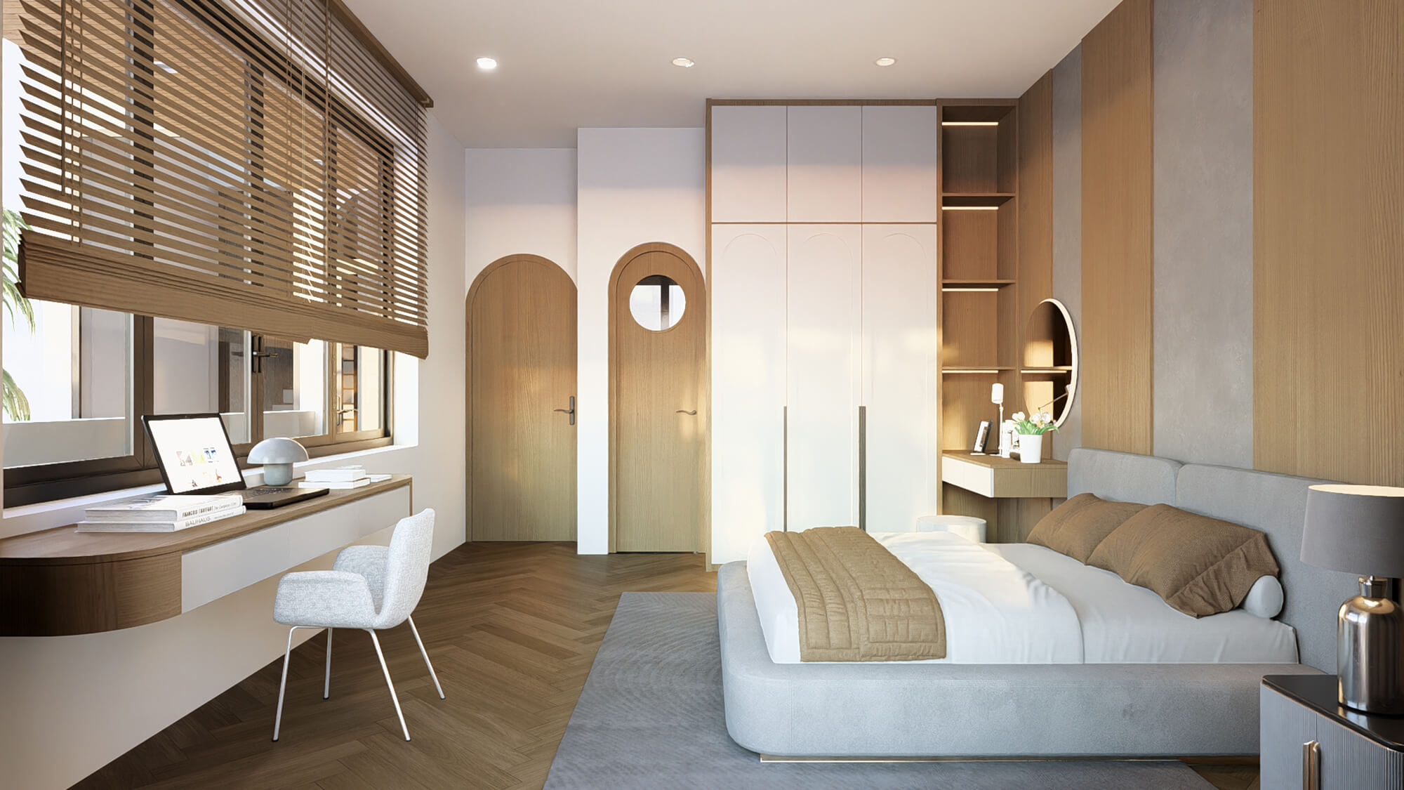 Thiết kế phòng ngủ 3 nhà ngang 7m dài 17m