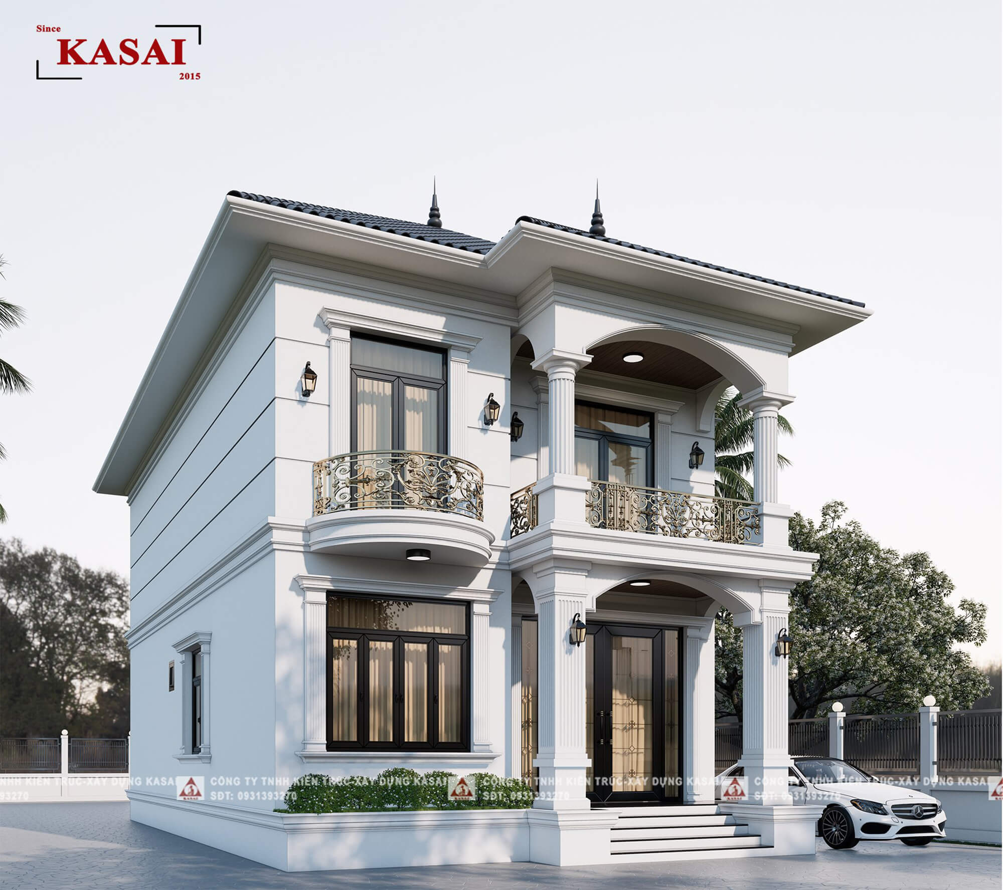 Nhà 2 tầng 8x15m tân cổ điển
