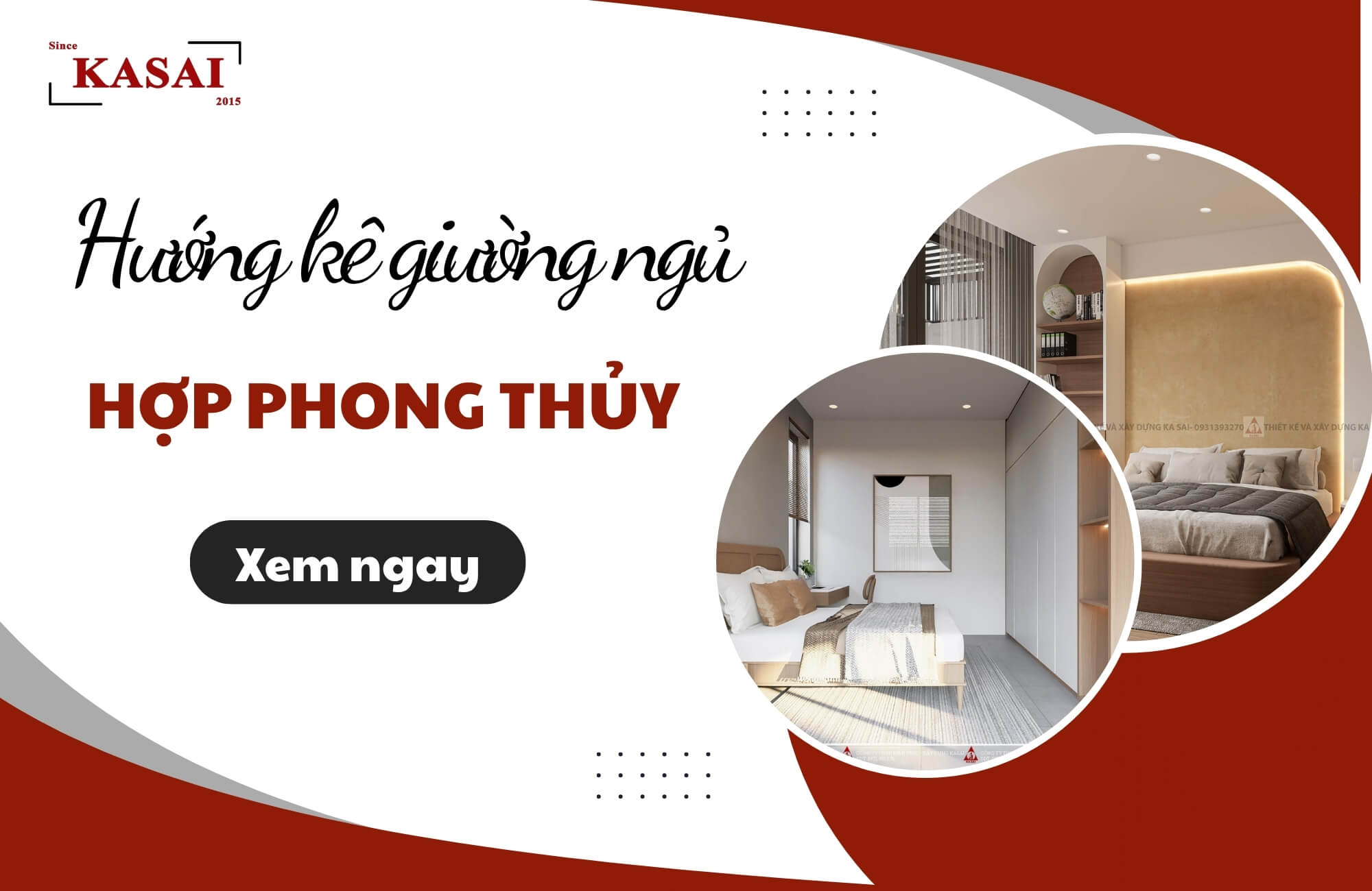 Hướng kê giường ngủ hợp phong thủy