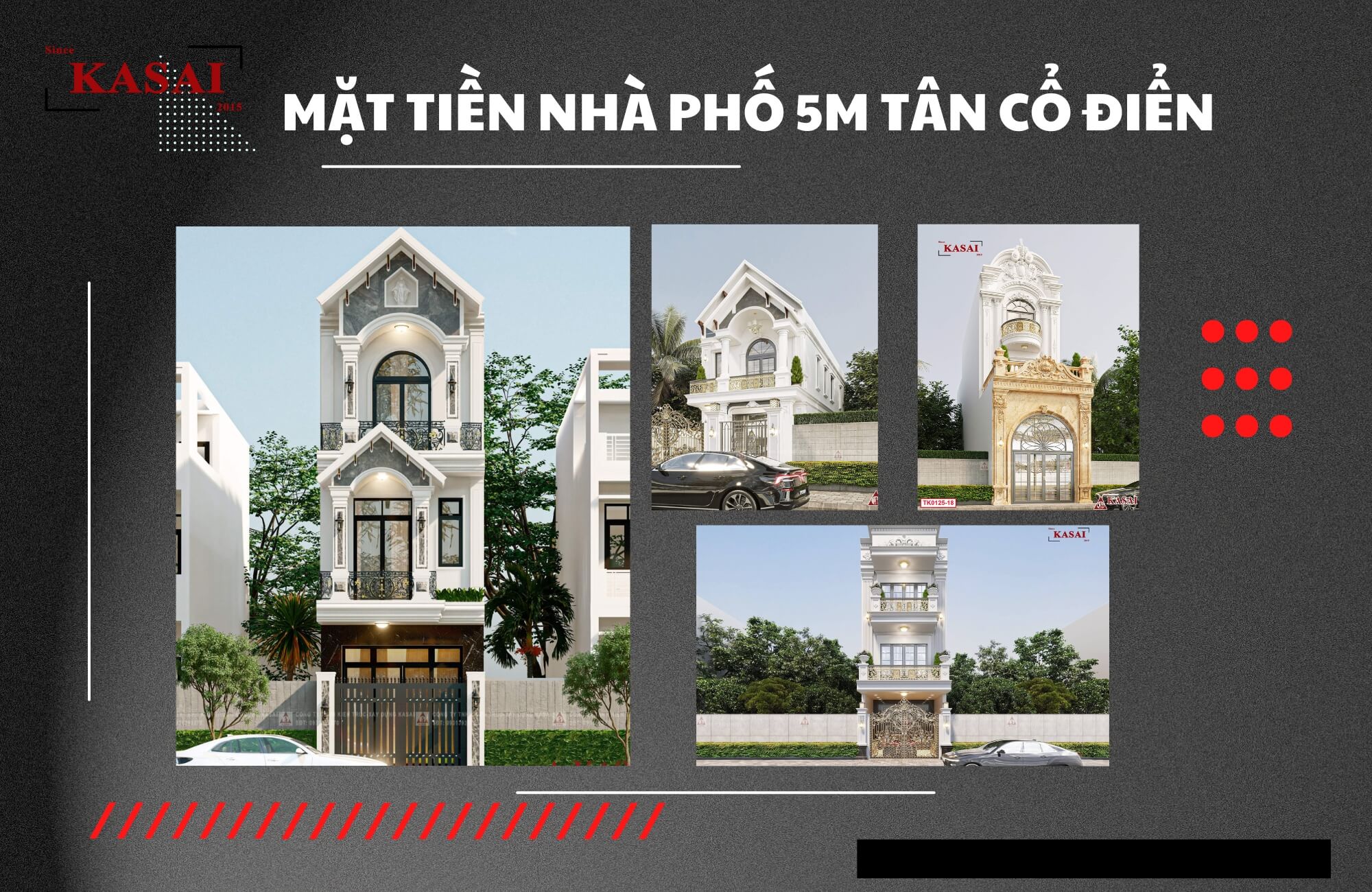 [BST] Mặt tiền nhà phố 5m tân cổ điển đẹp mê không lối thoát