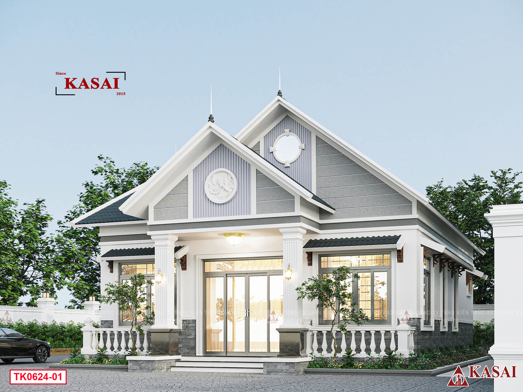 Mẫu nhà 1 tầng 4 phòng ngủ 150m2 đẹp