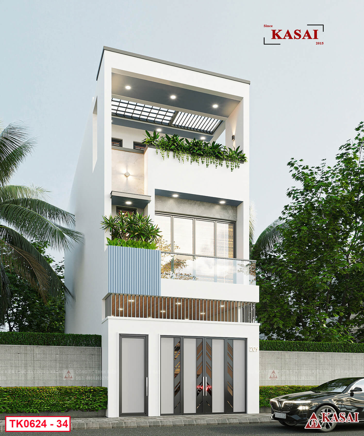 Mẫu nhà 3 tầng 5x16m đẹp