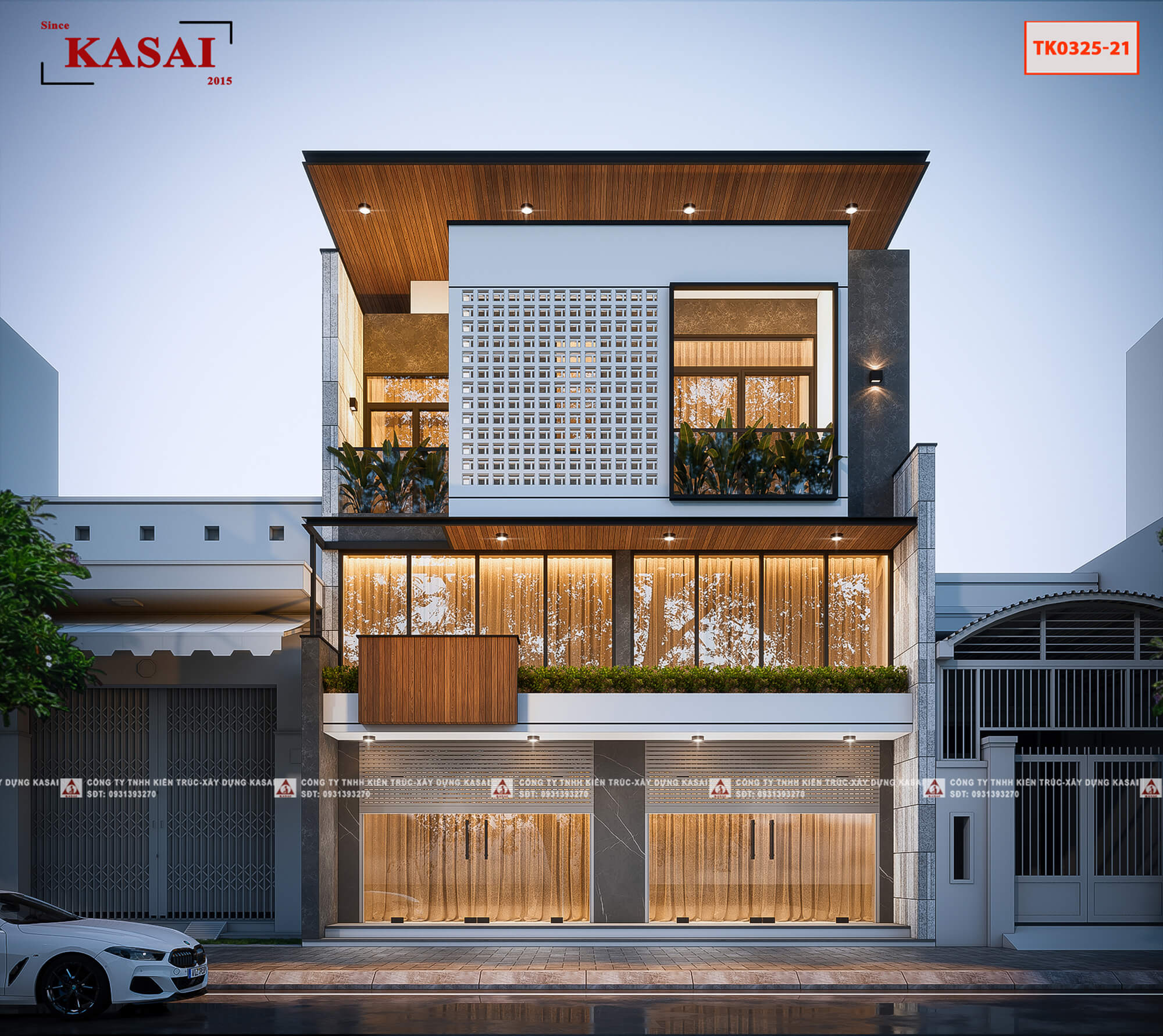 Mẫu nhà mặt tiền 10m kết hợp kinh doanh