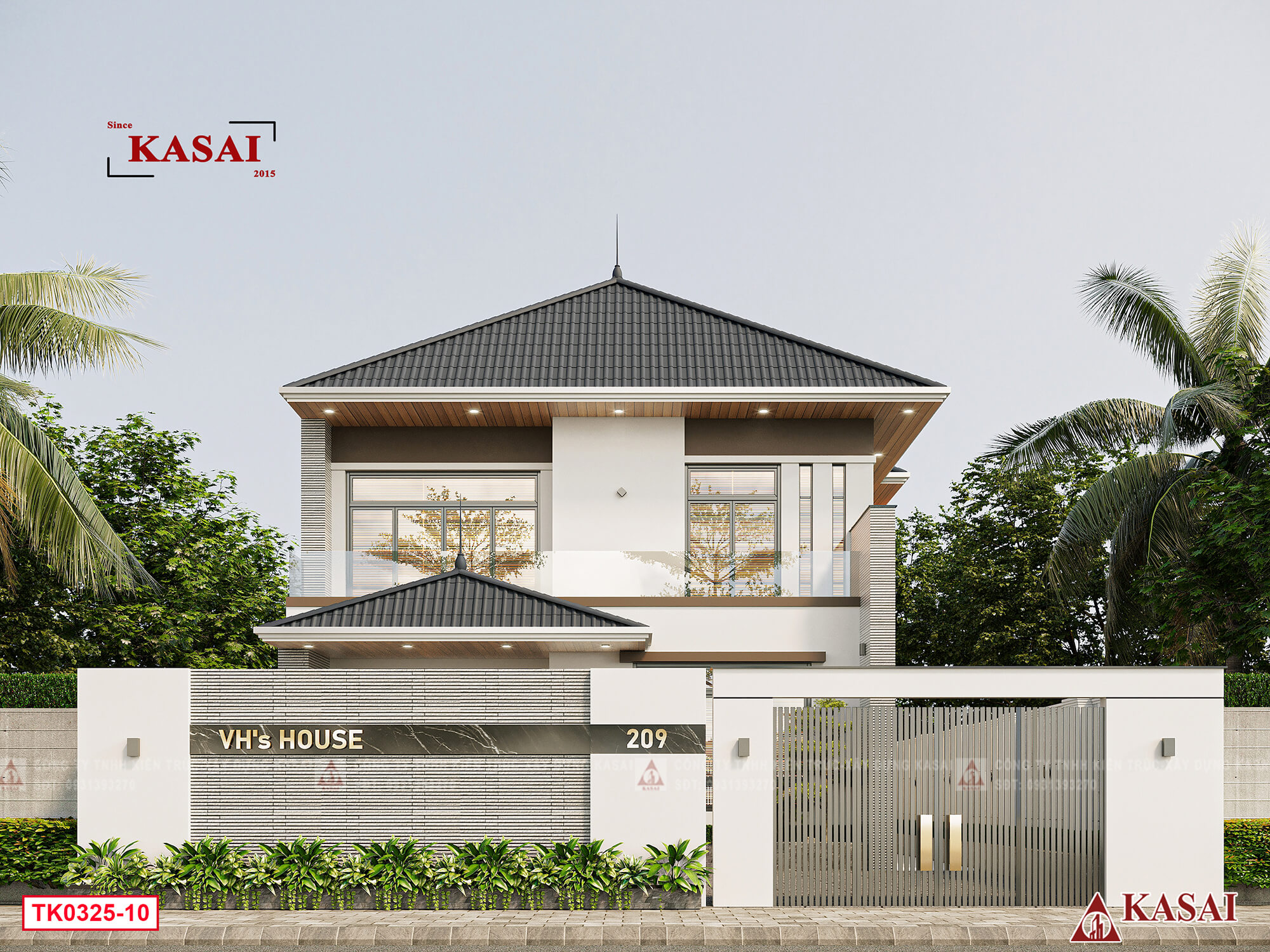 Thiết kế nhà 2 tầng 200m2 đẹp