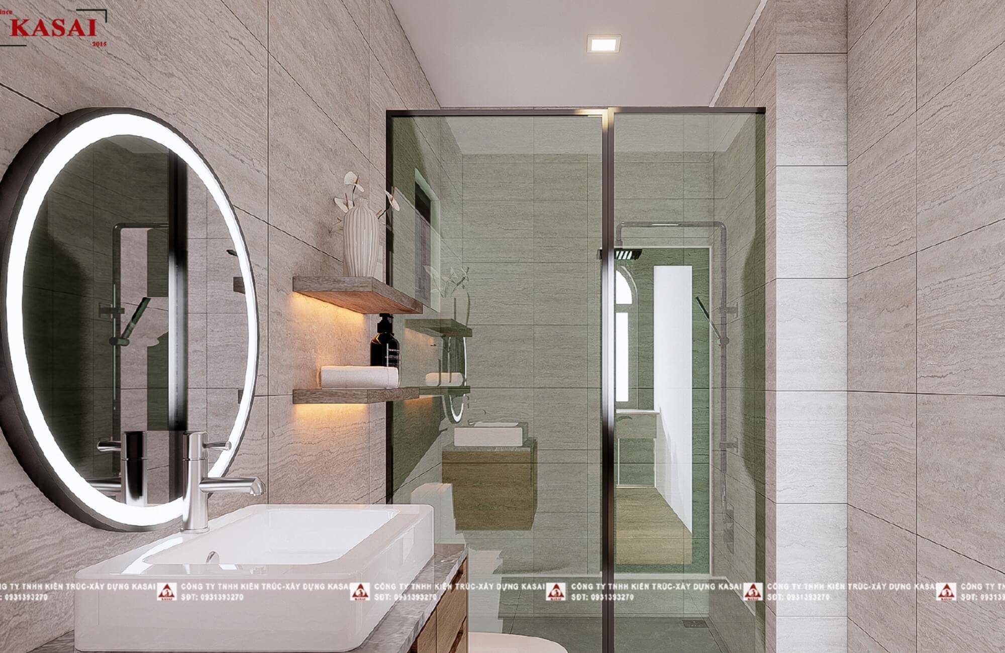 Phòng WC thiết kế biệt thự sân vườn đẹp hiện đại