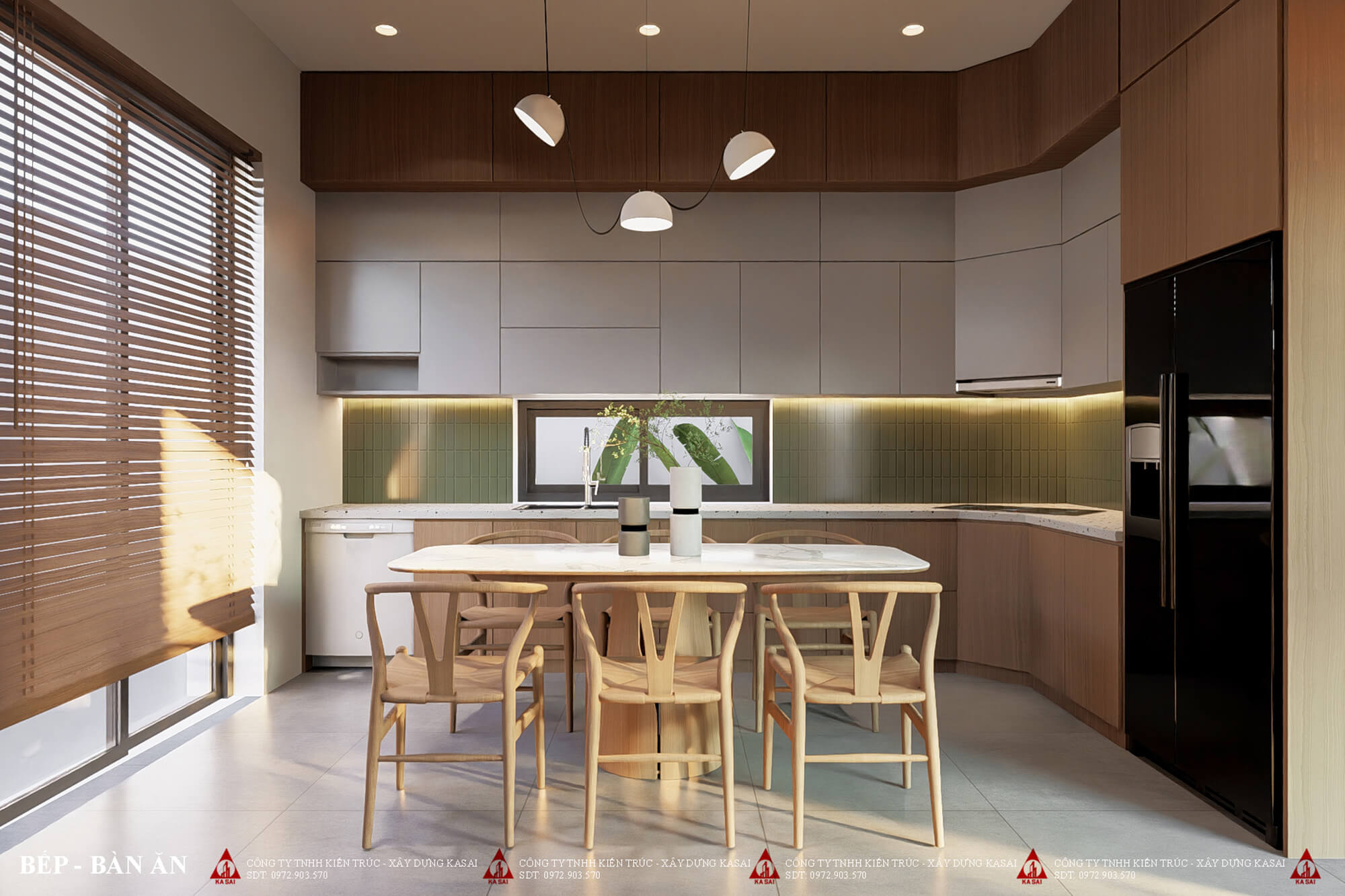 Phòng bếp nhà 7,5x15