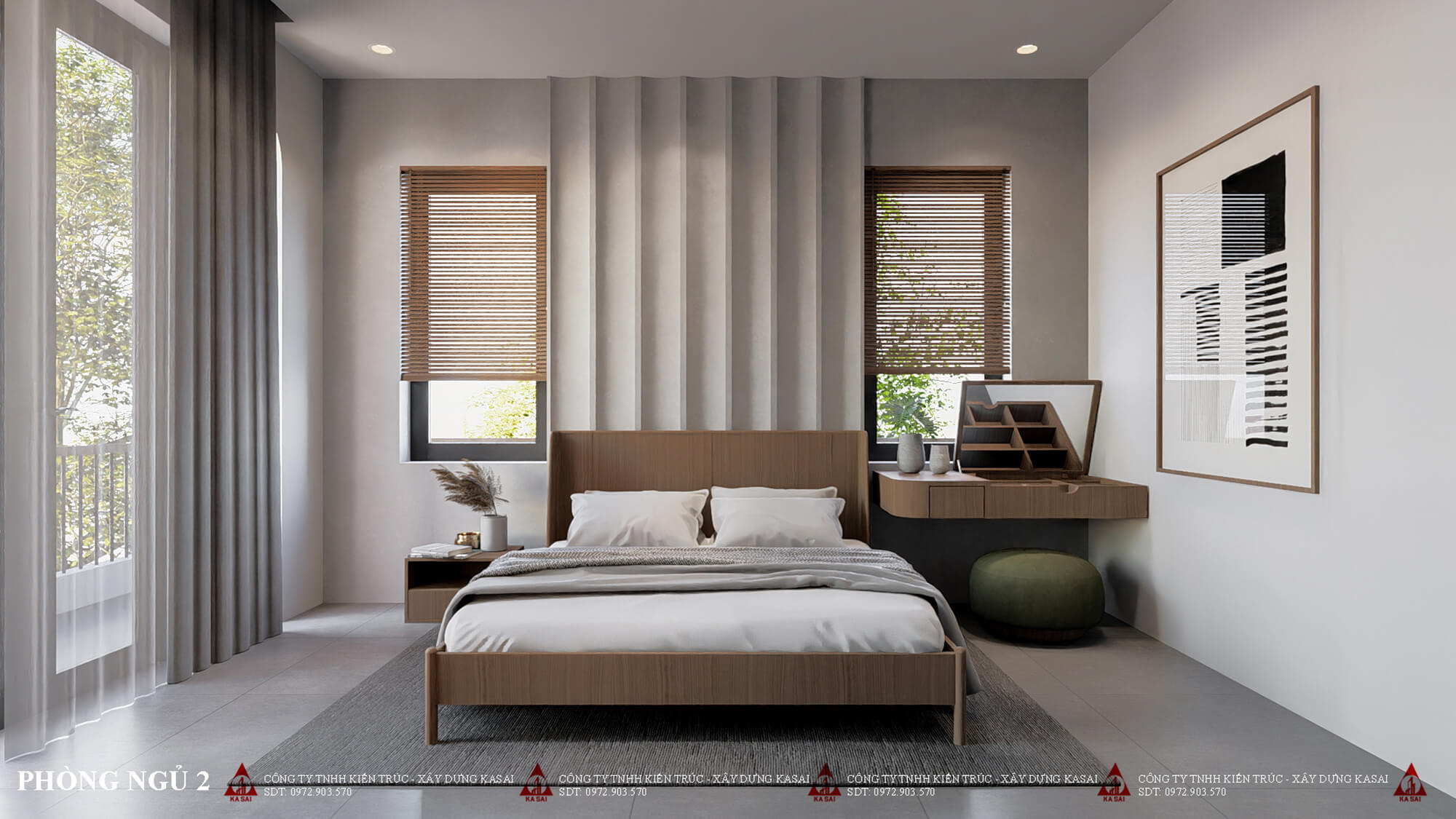 Phòng ngủ 2 nhà 7,5x15