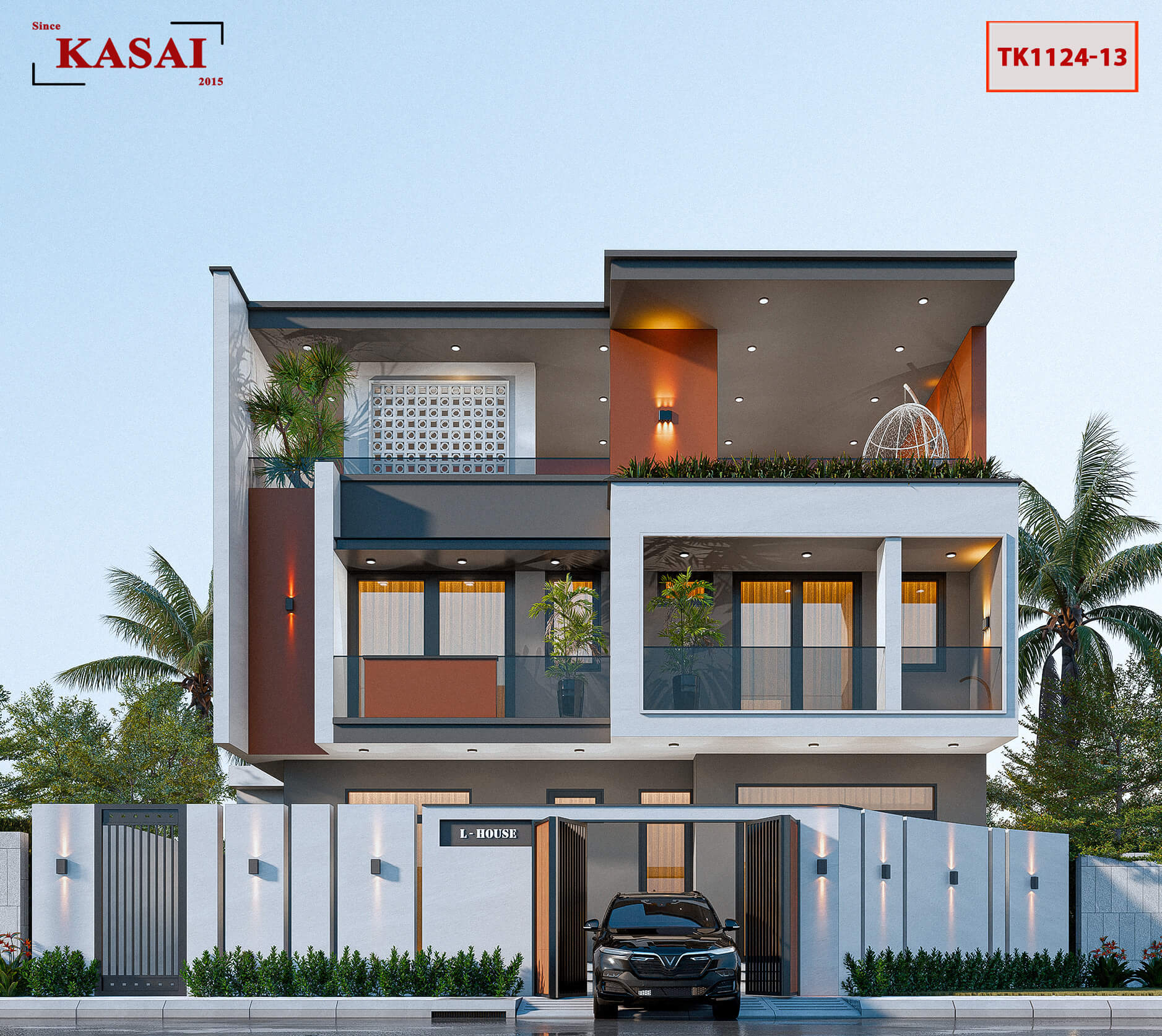 Thiết kế biệt thự 200m2 3 tầng đẹp