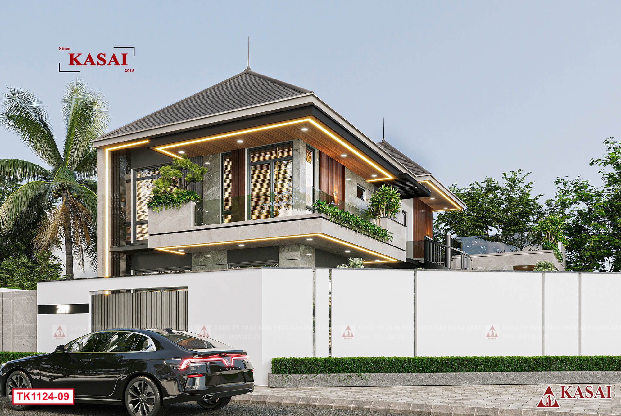 Thiết kế nhà 2 tầng 200m2 đẹp