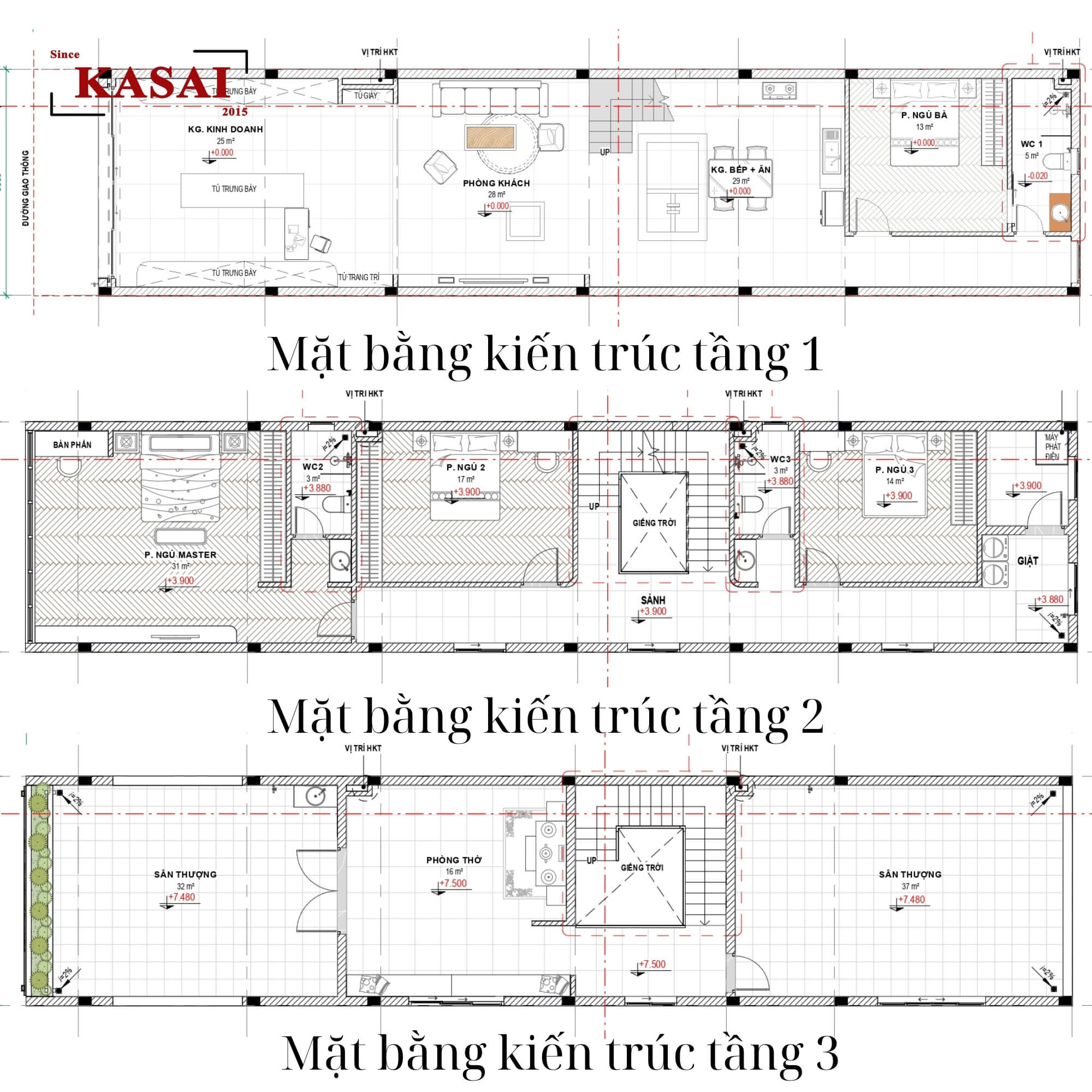 Bản vẽ nhà phố kết hợp kinh doanh mặt tiền 5m