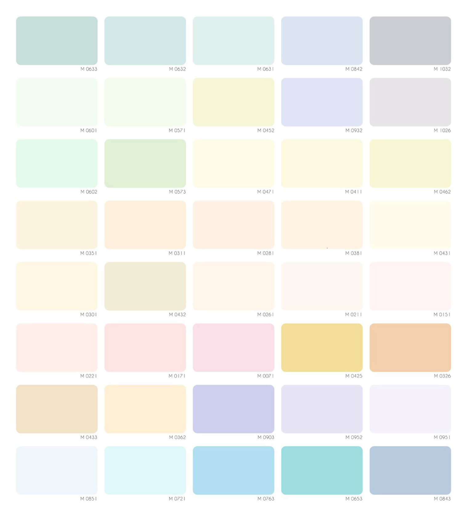 Bảng màu sơn tường pastel