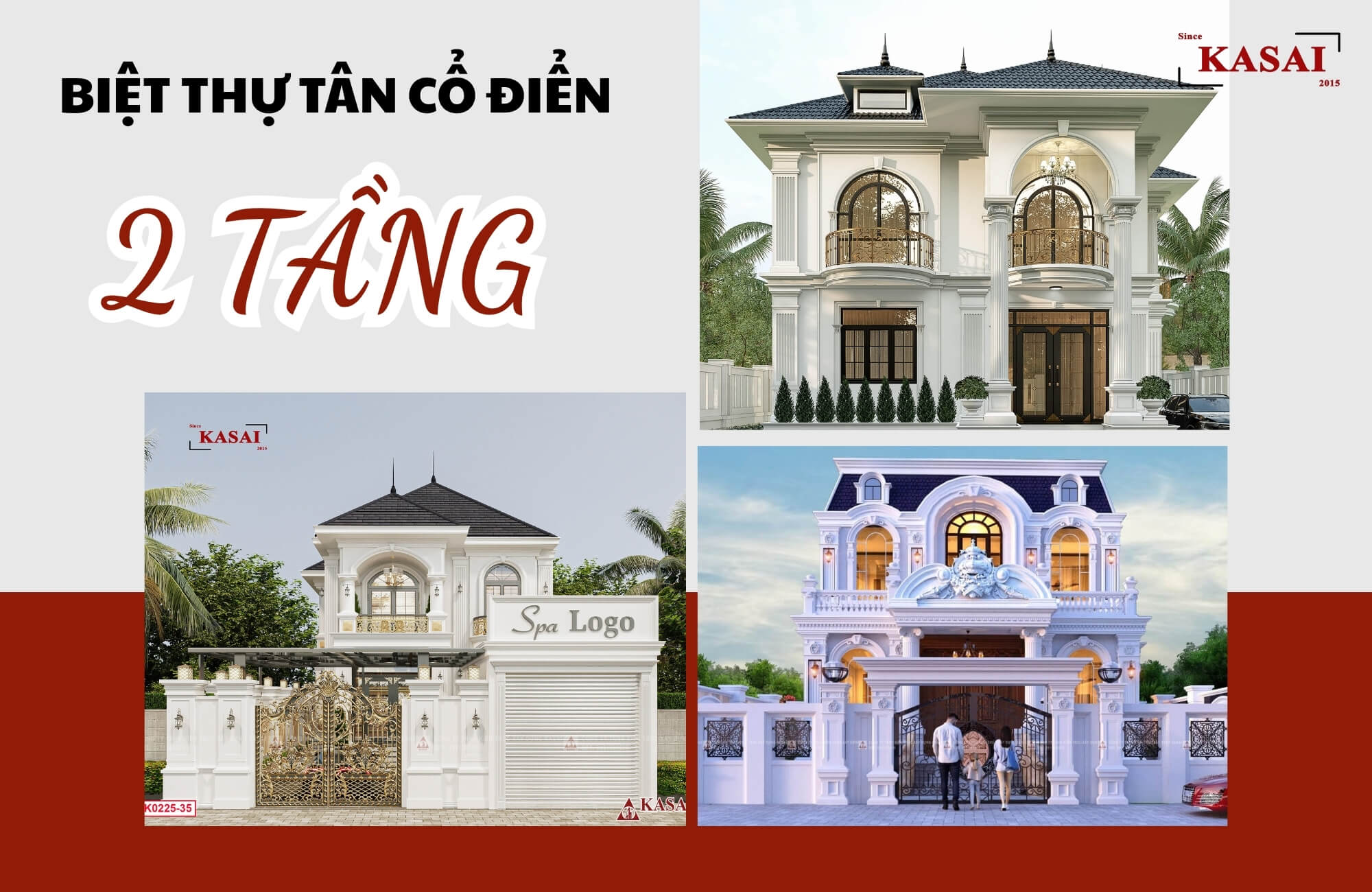 Biệt thự tân cổ điển 2 tầng đẹp mới