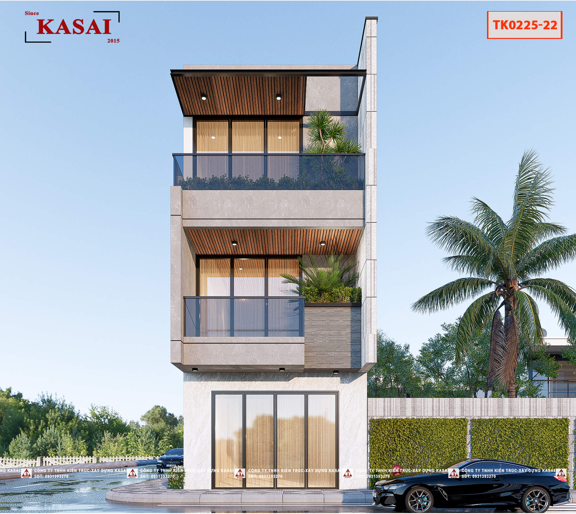 Mẫu nhà 2 mặt tiền 5x20m