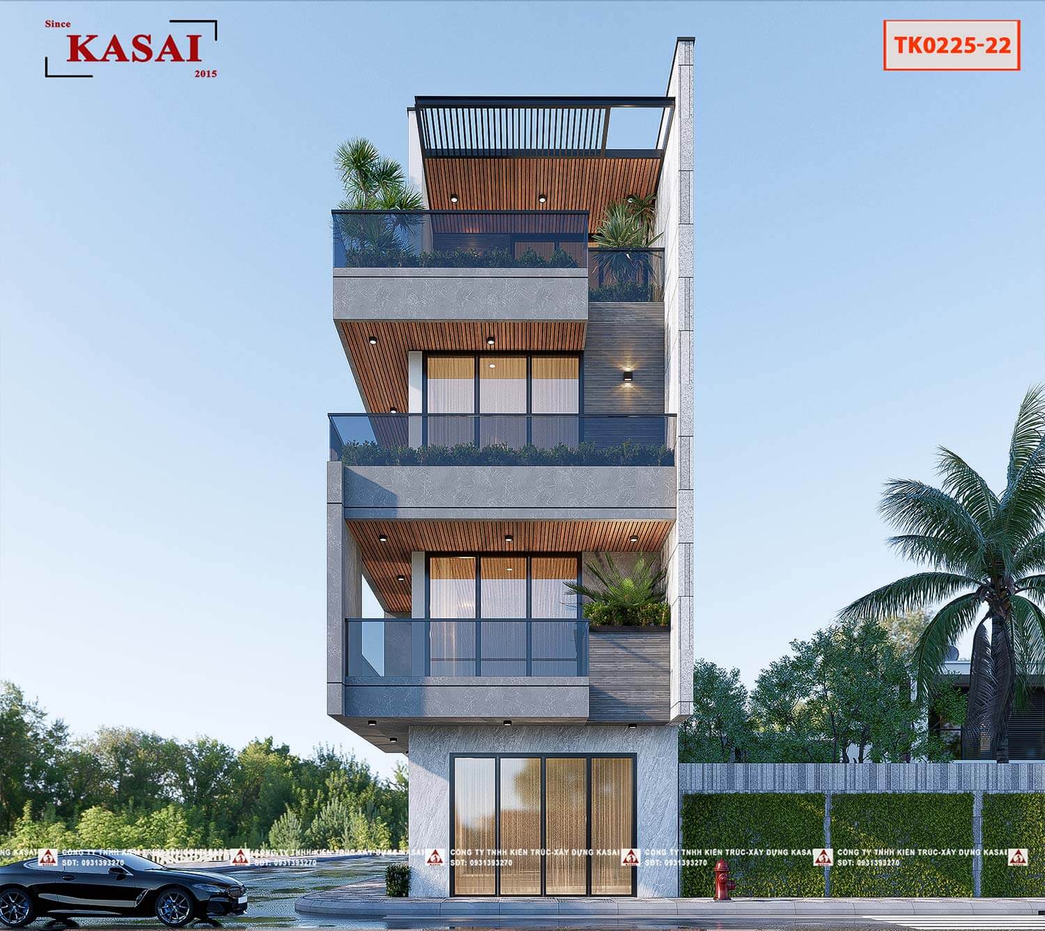 Mẫu nhà 2 mặt tiền 5x20m