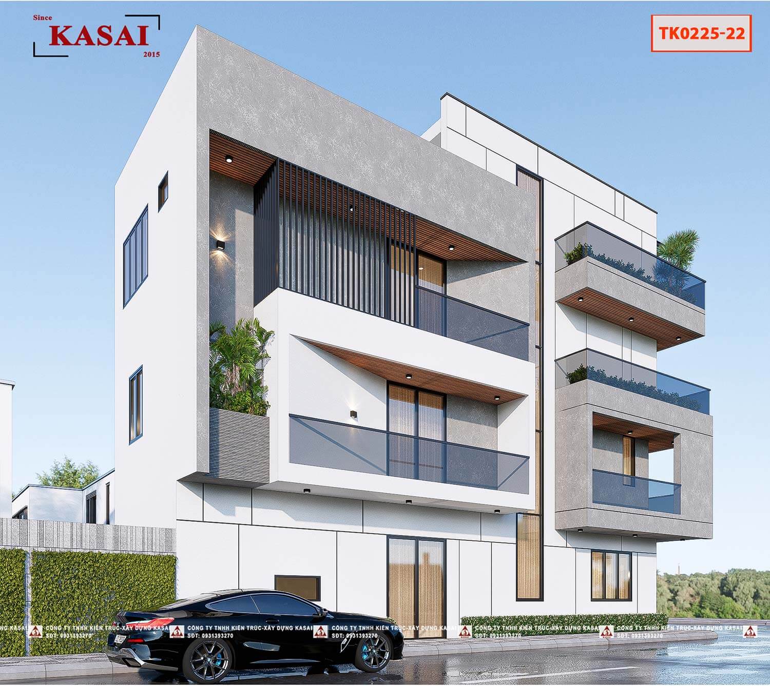 Mẫu nhà 2 mặt tiền 5x20m