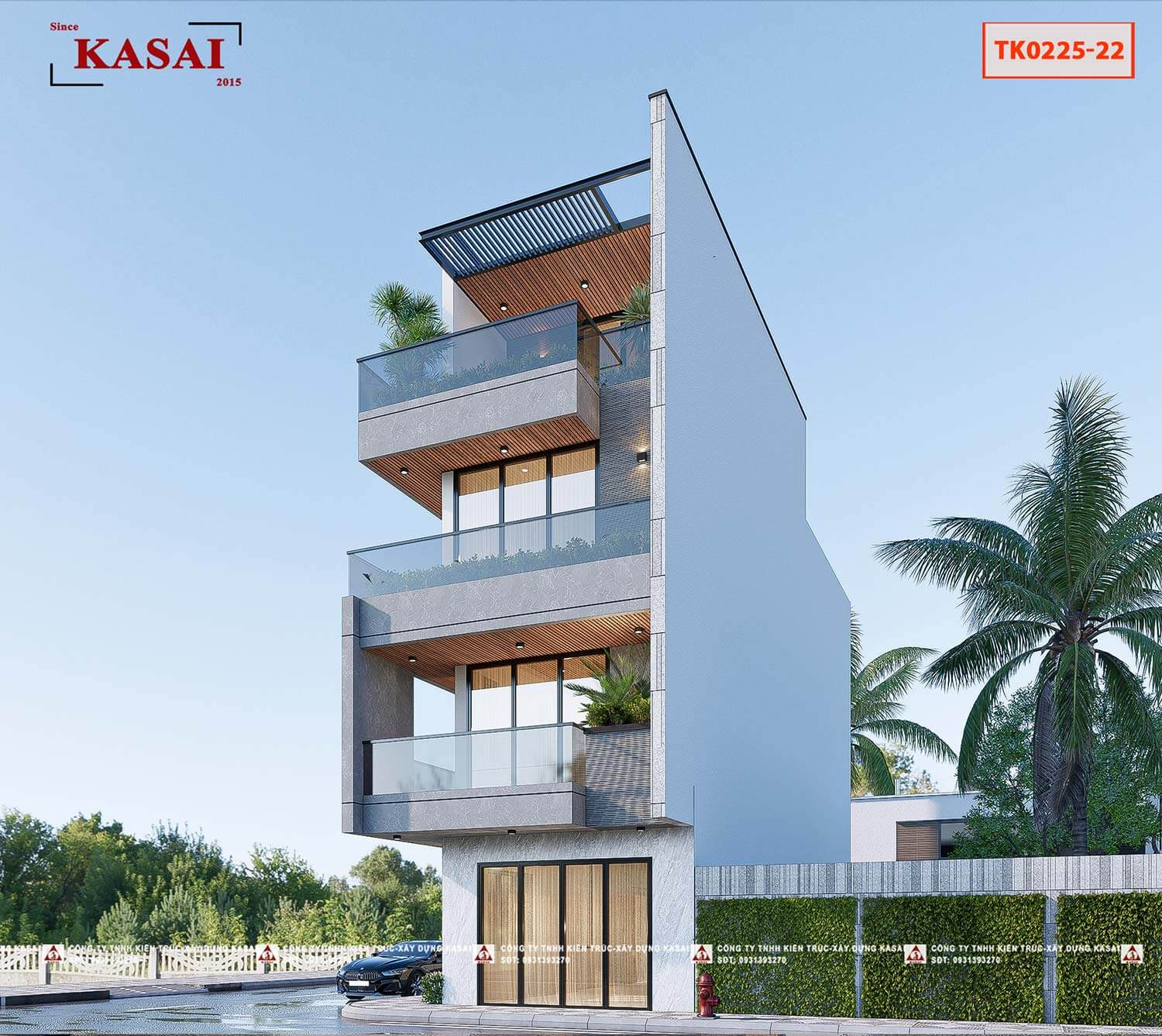 Mẫu nhà 2 mặt tiền 5x20m