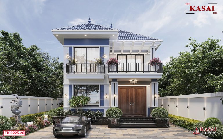 Mẫu nhà 2 tầng 8x16m đẹp