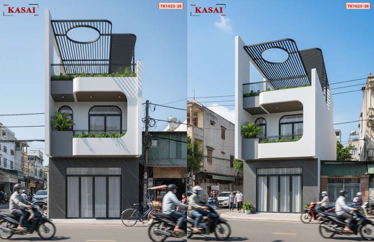 Mẫu nhà phố kết hợp kinh doanh mặt tiền 5m