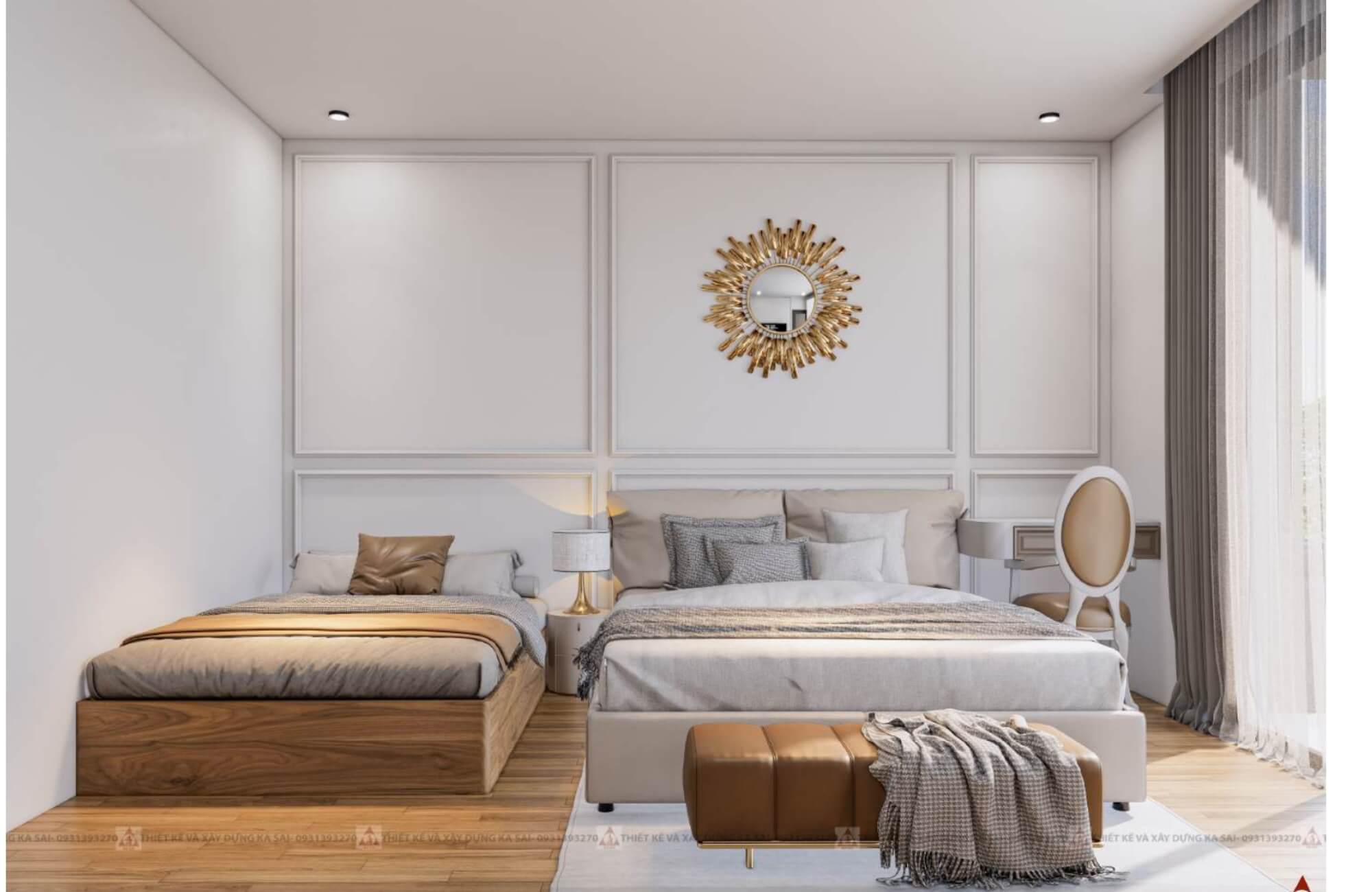 Phòng 2 thiết kế khách sạn tân cổ điển