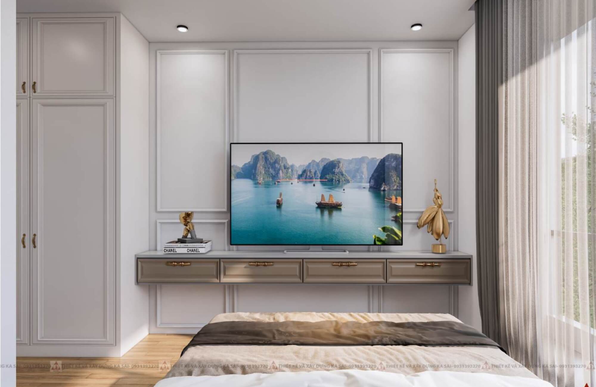 Phòng 3 thiết kế khách sạn tân cổ điển