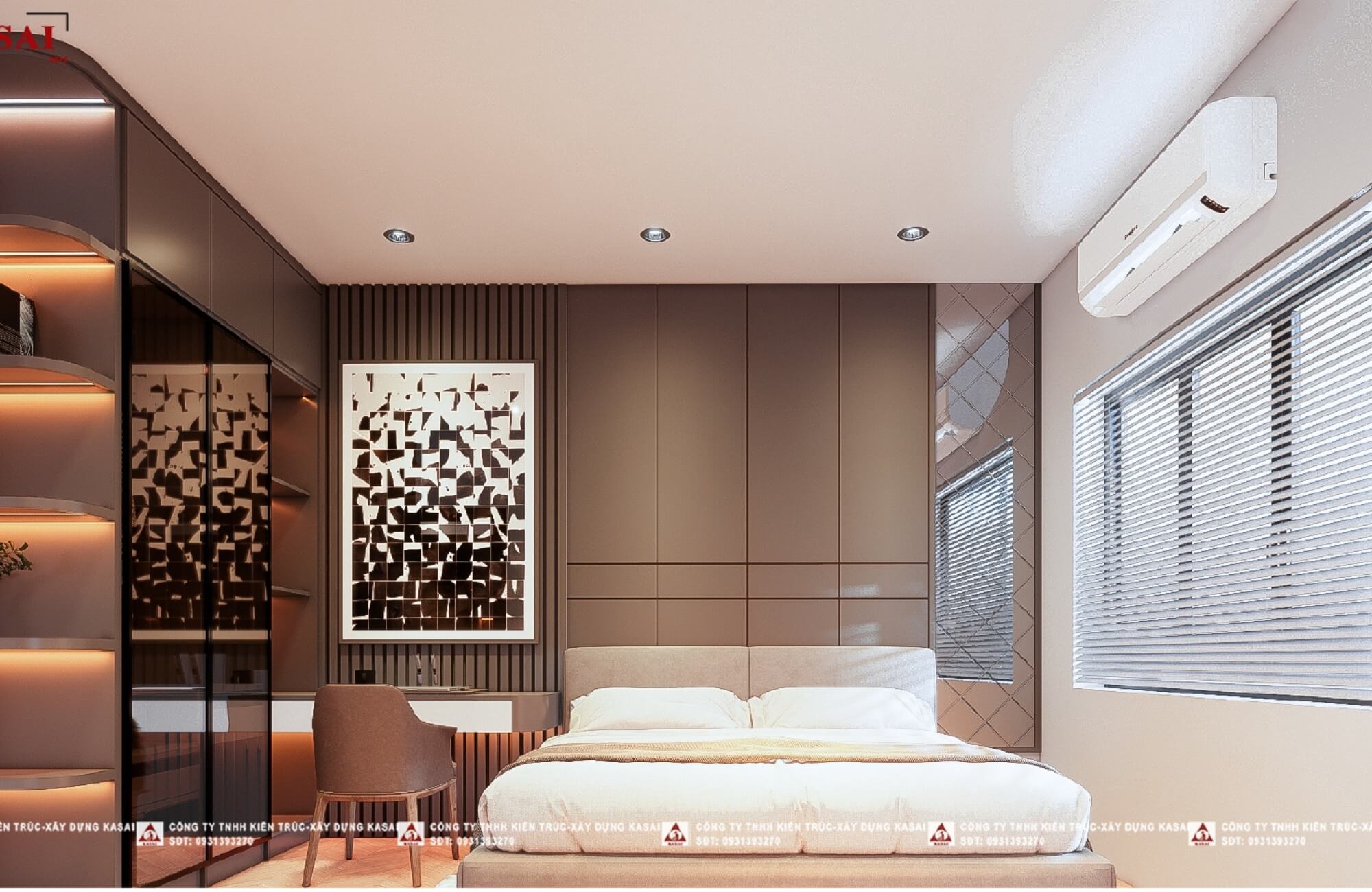 Phòng ngủ 1 8x12m bản vẽ nhà 2 tầng mái Nhật