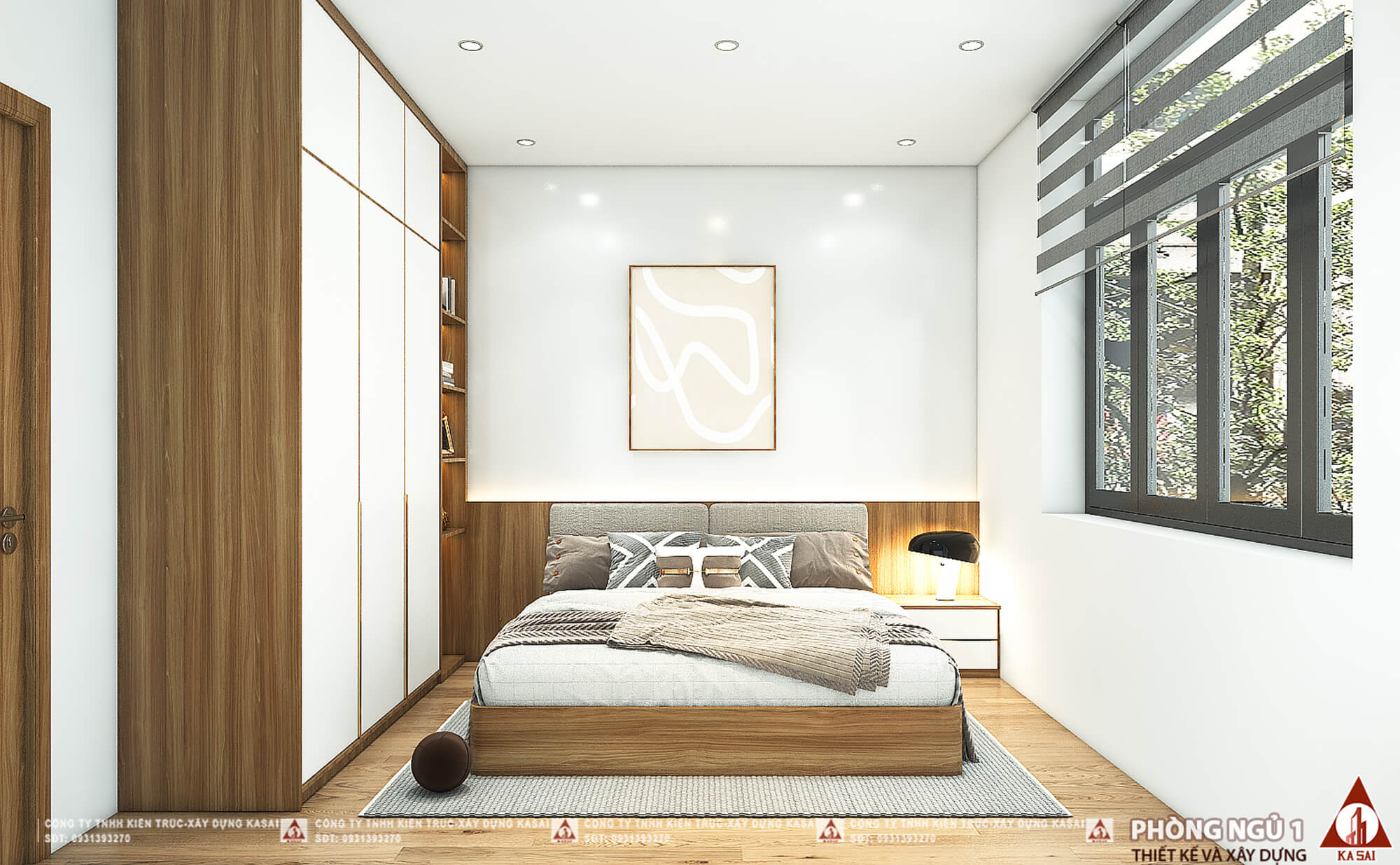 Phòng ngủ 1 nhà 2 tầng mặt tiền 11m