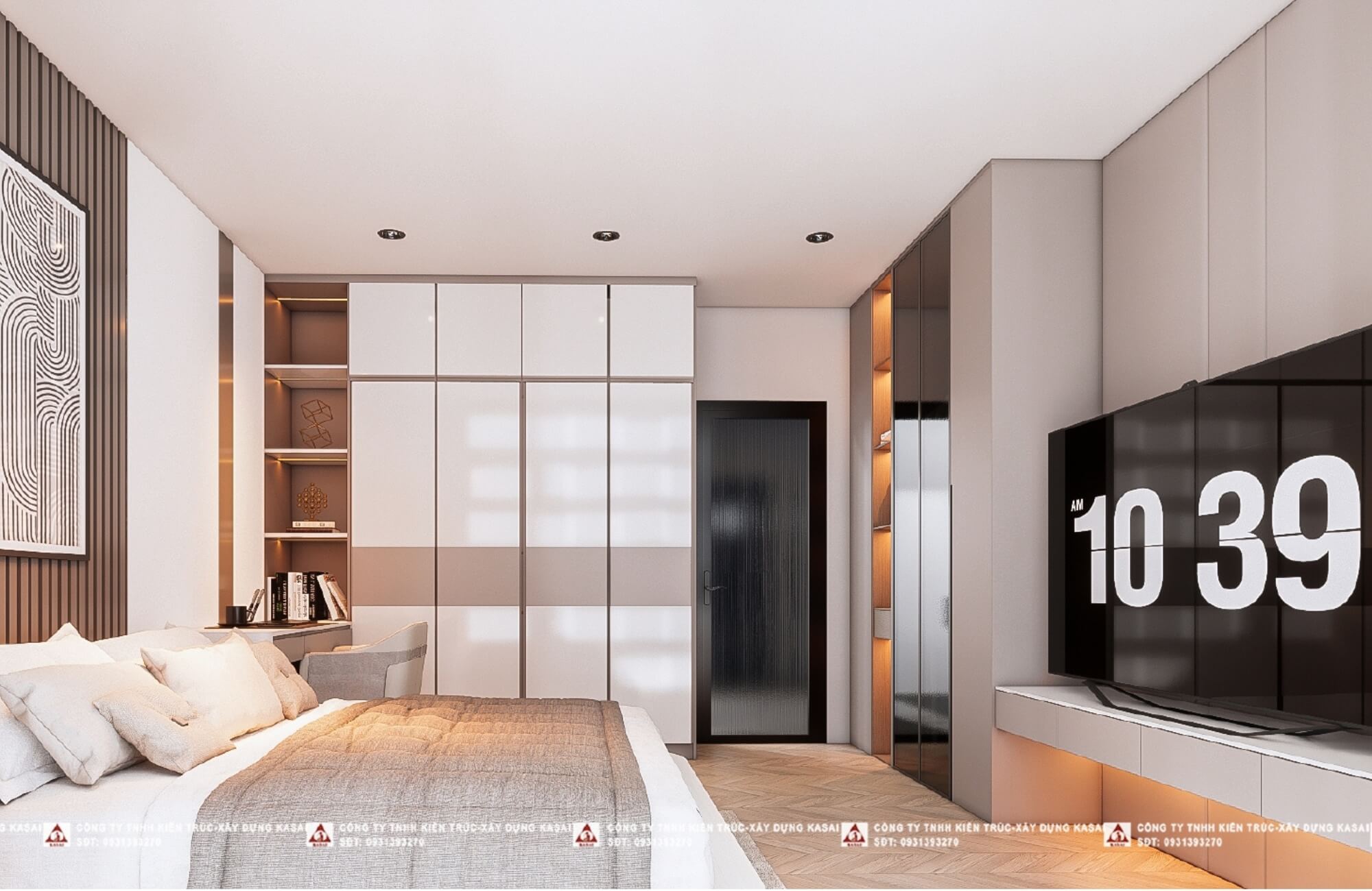 Phòng ngủ 2 8x12m bản vẽ nhà 2 tầng mái Nhật