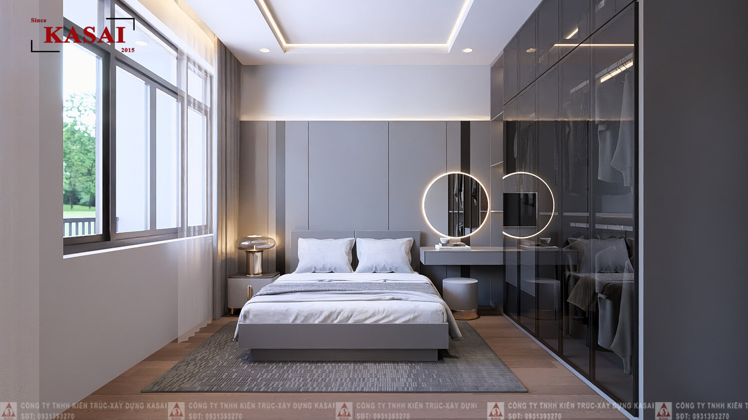 Phòng ngủ 2 nhà 3 tầng 4 phòng ngủ