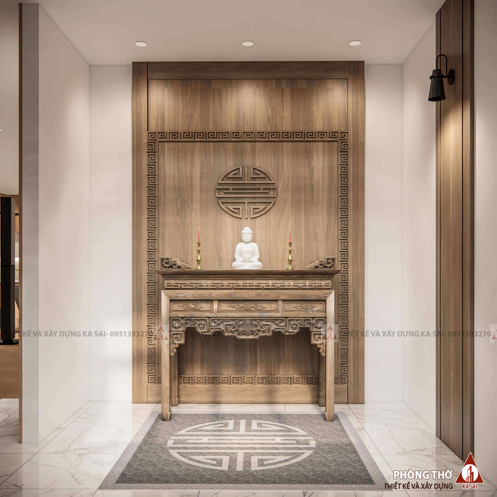 Phòng thờ bếp mẫu nhà cấp 4 4 phòng ngủ 150 m2