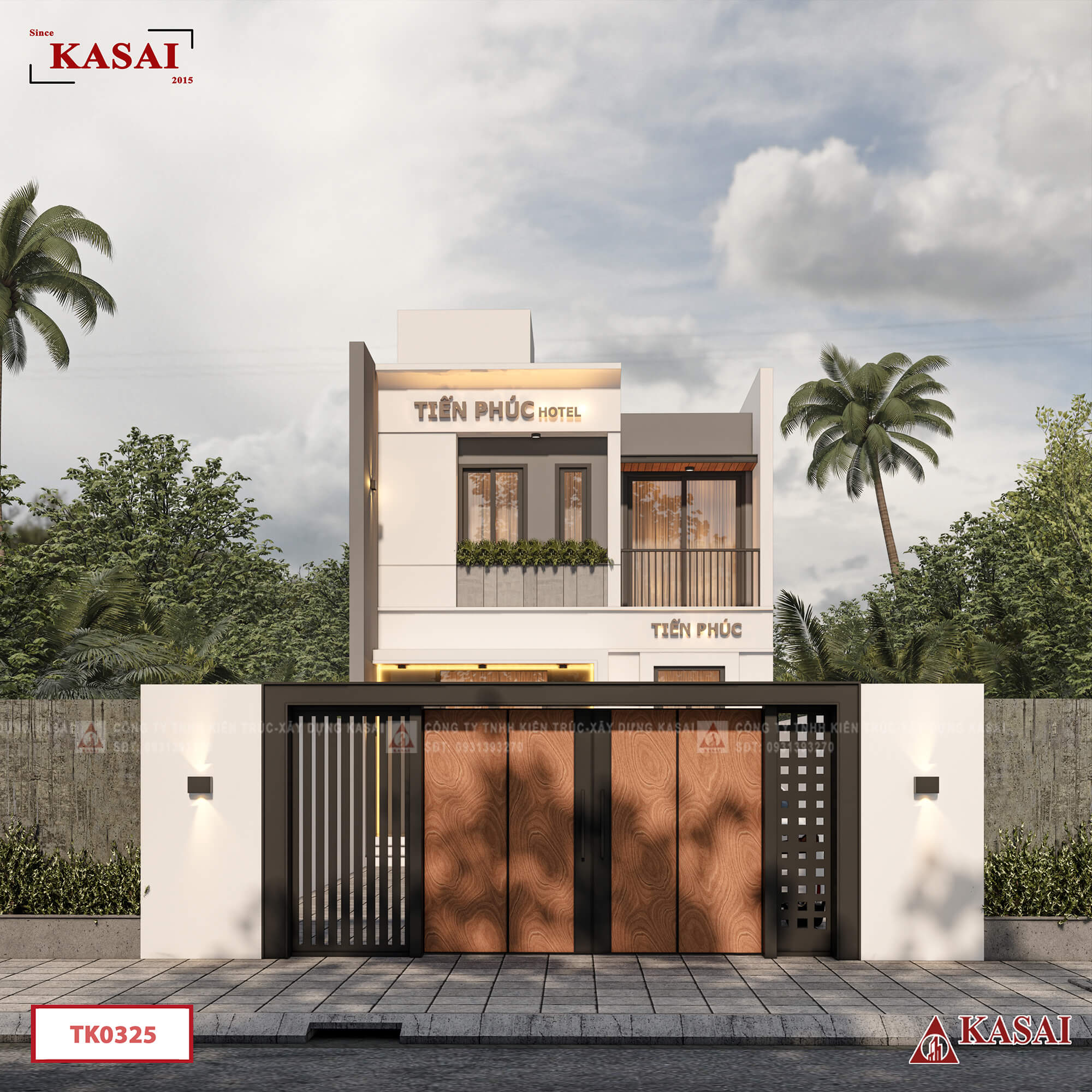 Thiết kế khách sạn mini 7x20m 2 tầng