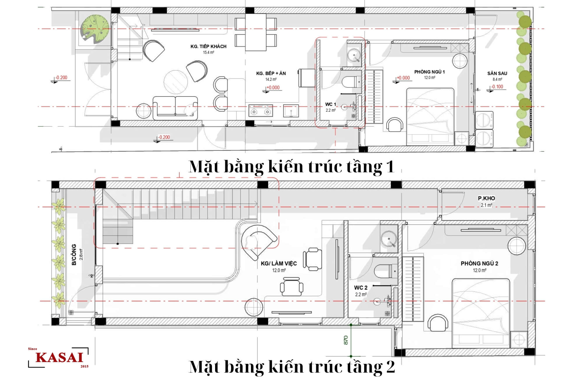 4x15 bản vẽ thiết kế nhà ống 4x15m
