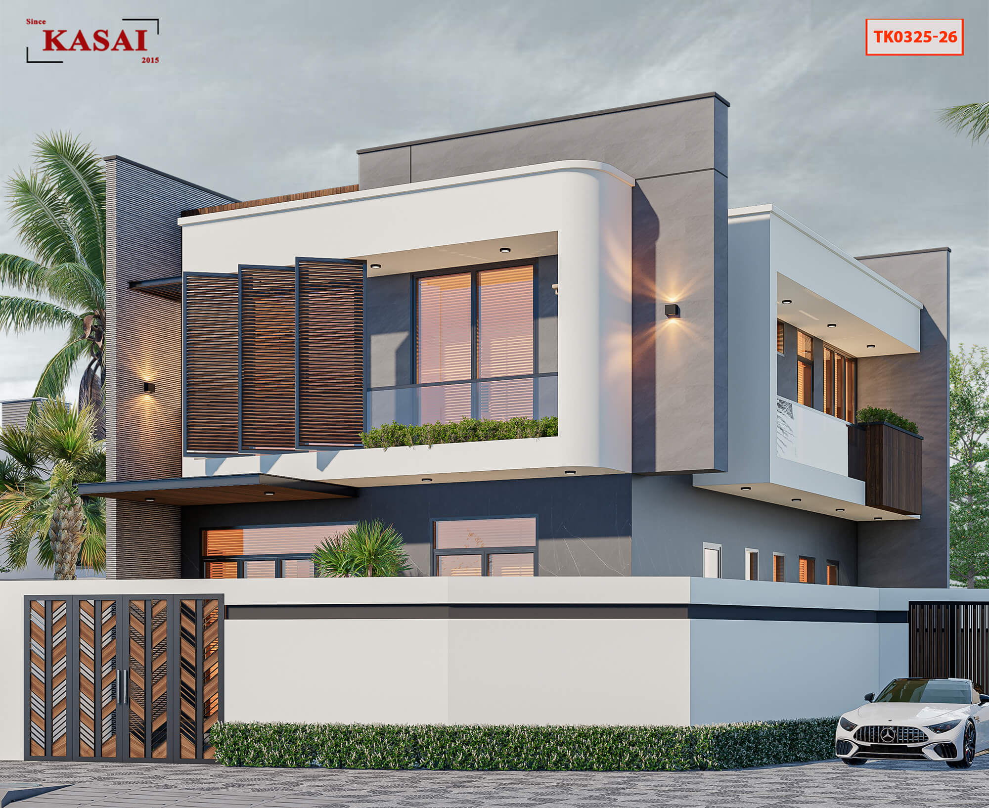 8x10m mẫu nhà vuông 2 tầng 80m2