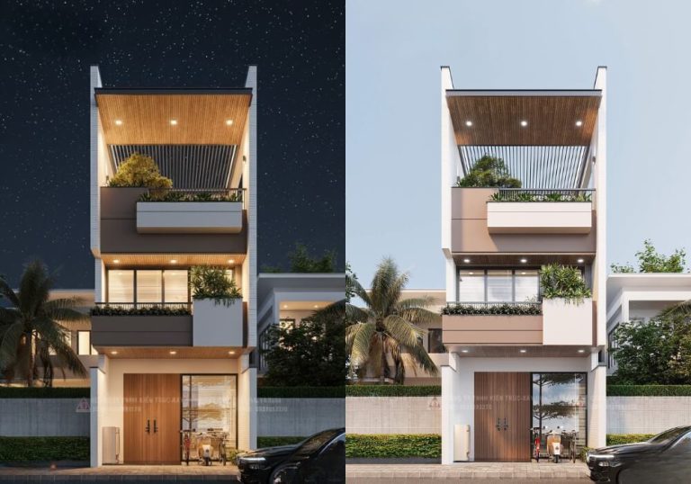 Bản vẽ thiết kế nhà 3 tầng 5x17m