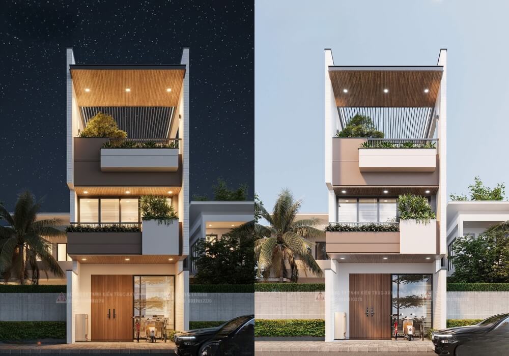 Bản vẽ thiết kế nhà 3 tầng 5x17m thanh lịch, sang trọng