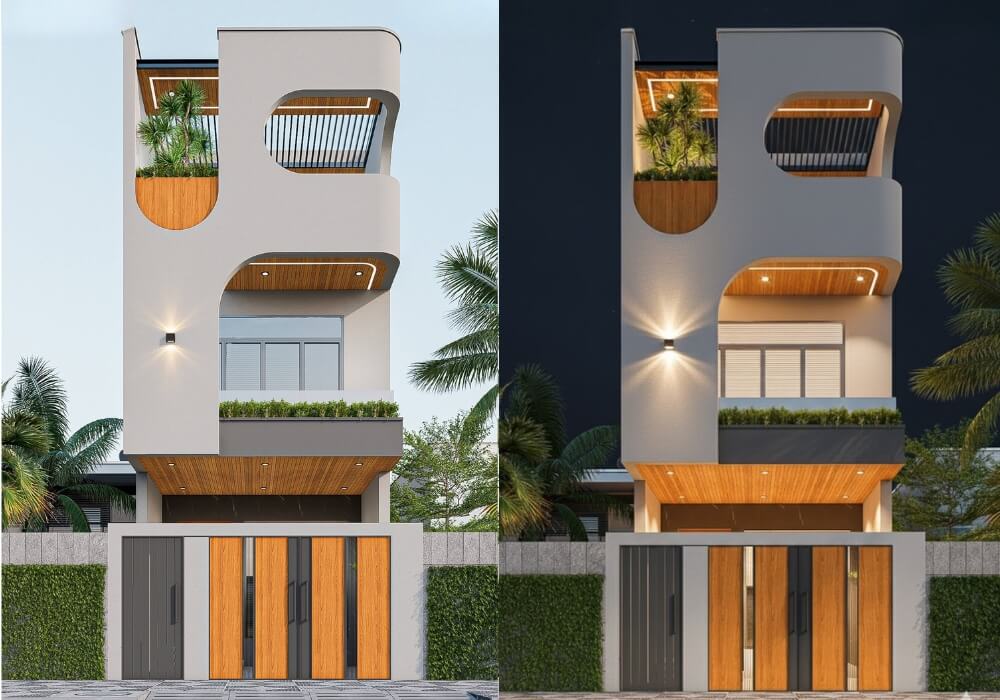 Thiết kế nhà 100m2 5x20m