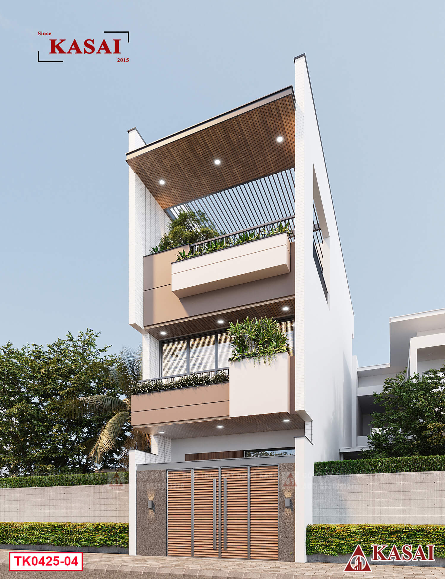Mẫu cổng nhà 5m đẹp gỗ