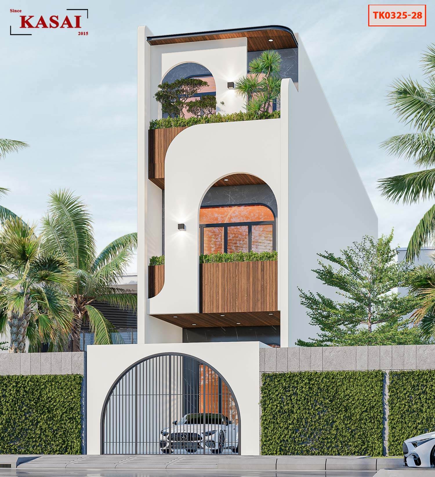 Mẫu nhà 4x25m đẹp