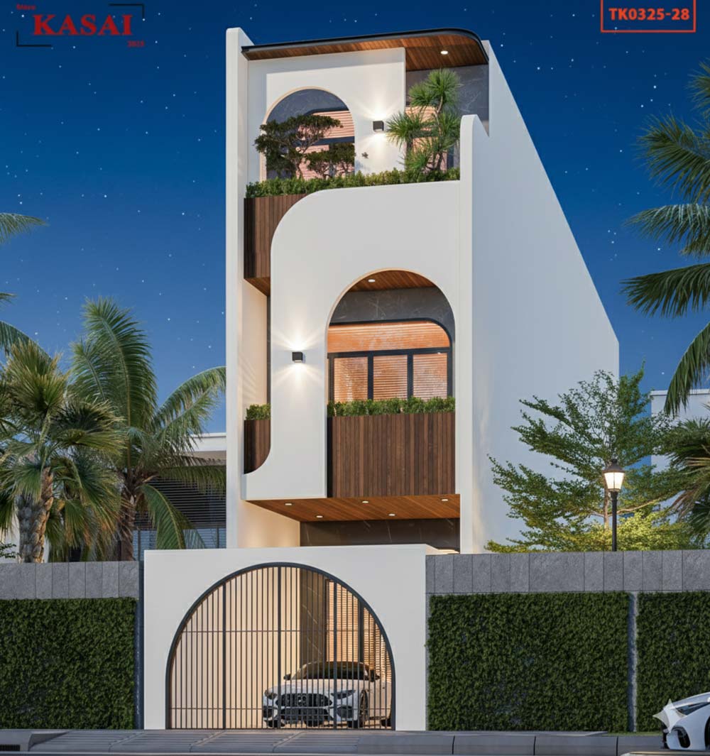 Mẫu nhà 4x25m đẹp