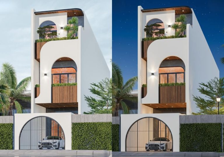 Mẫu nhà 4x25m đẹp