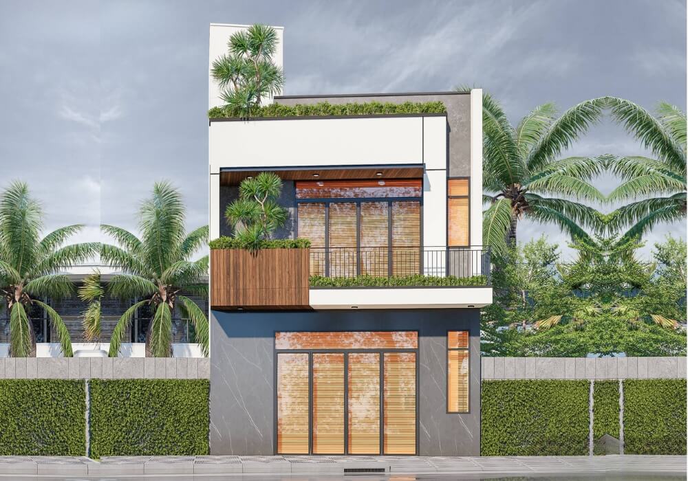 Mẫu nhà 6x10m 2 tầng đẹp hiện đại và cực sang trọng giữa phố