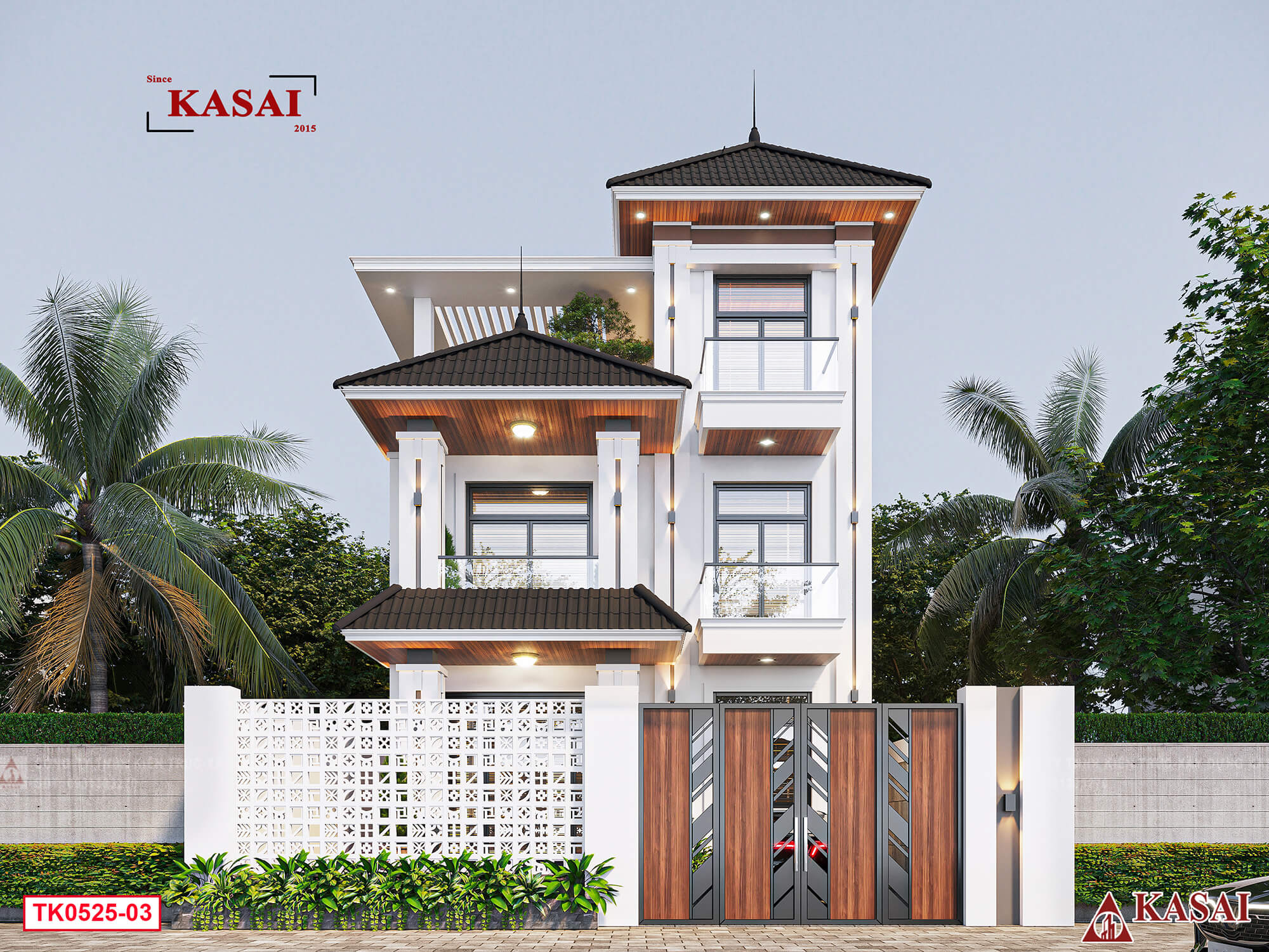 Mẫu nhà 9x12m đẹp 3 tầng hiện đại thanh lịch và thoáng mát