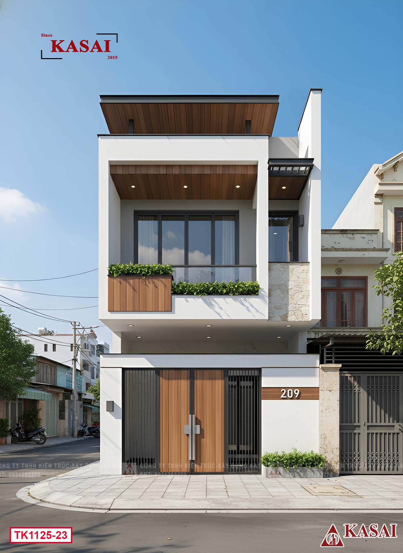 Mẫu nhà ống 5,5m 2 tầng