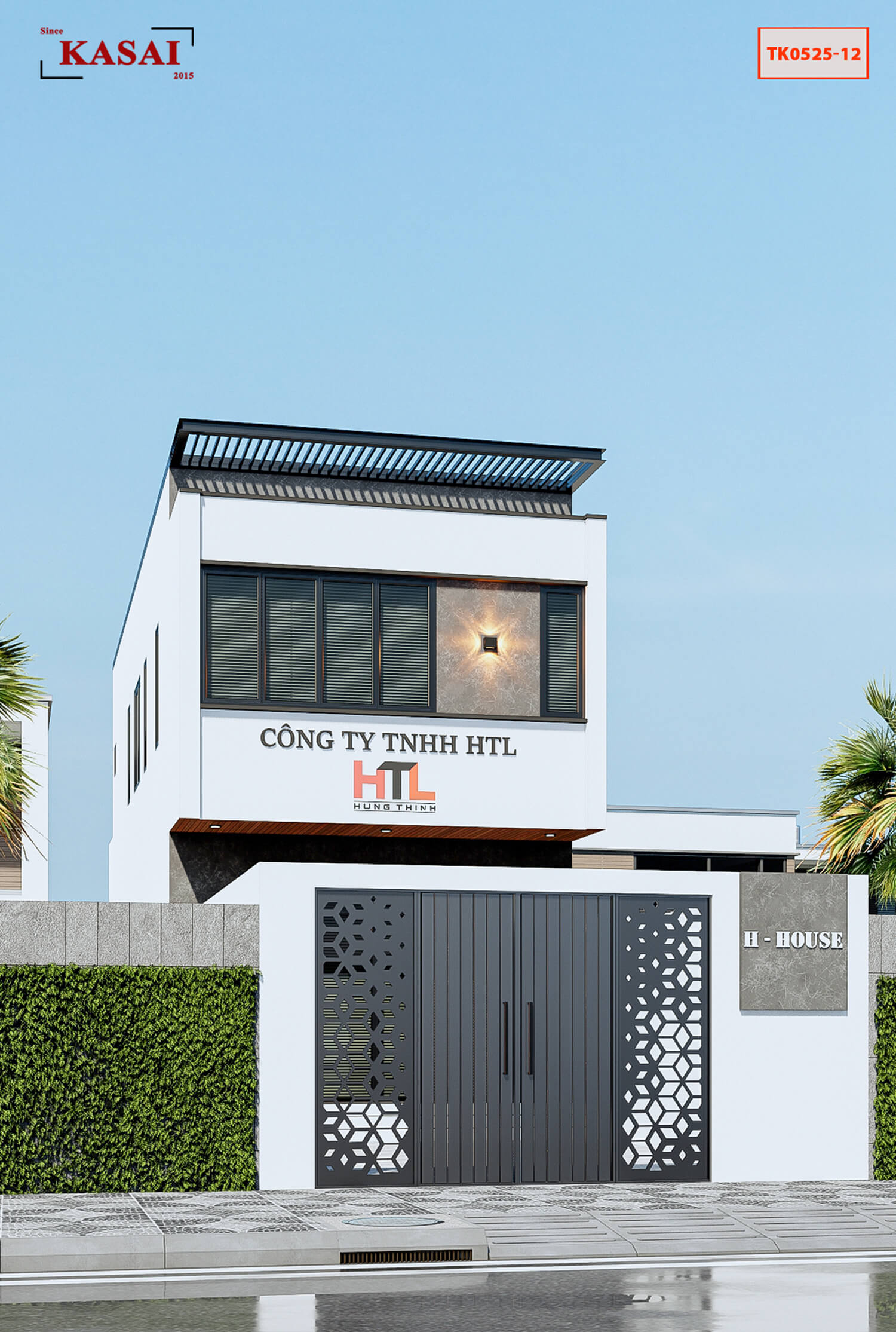 Mẫu nhà ống 5.5m hai tầng