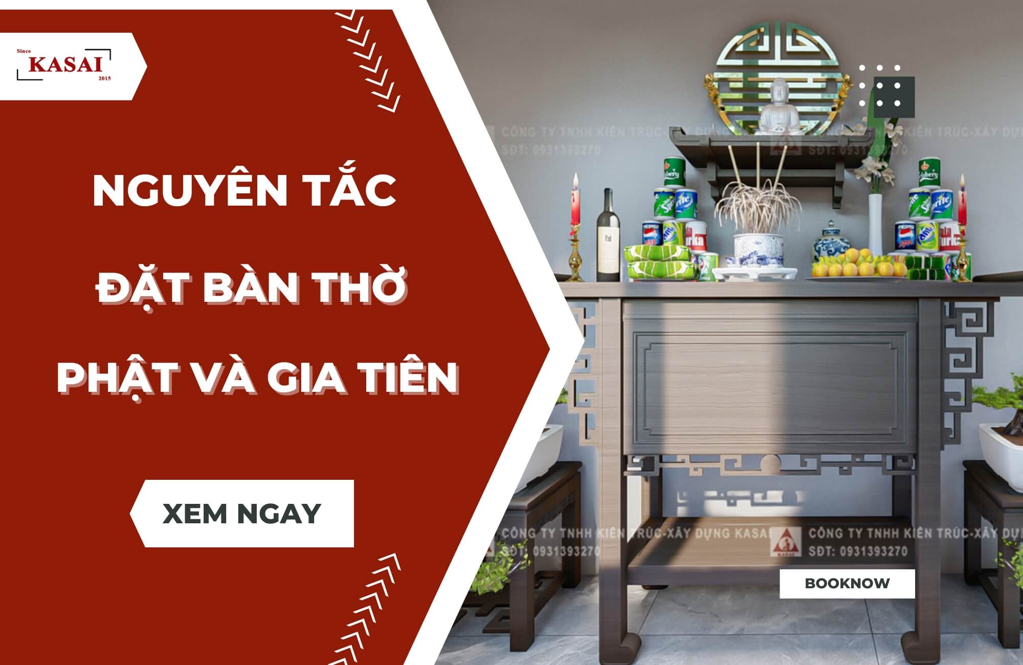 Nguyên tắc đặt bàn thờ Phật và gia tiên