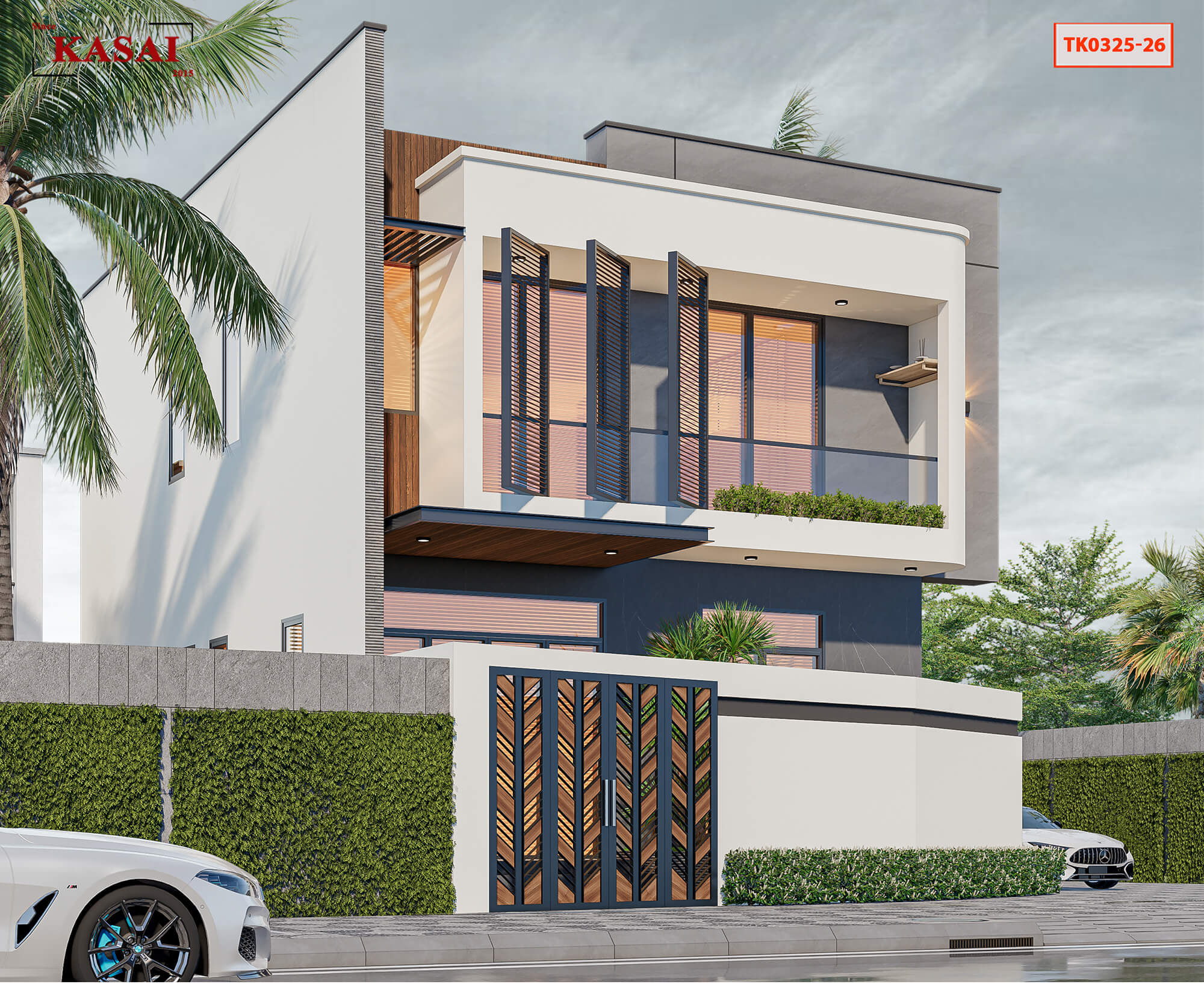 8x10m mẫu nhà vuông 2 tầng 80m2 đẹp cuốn hút đáng xây 2025